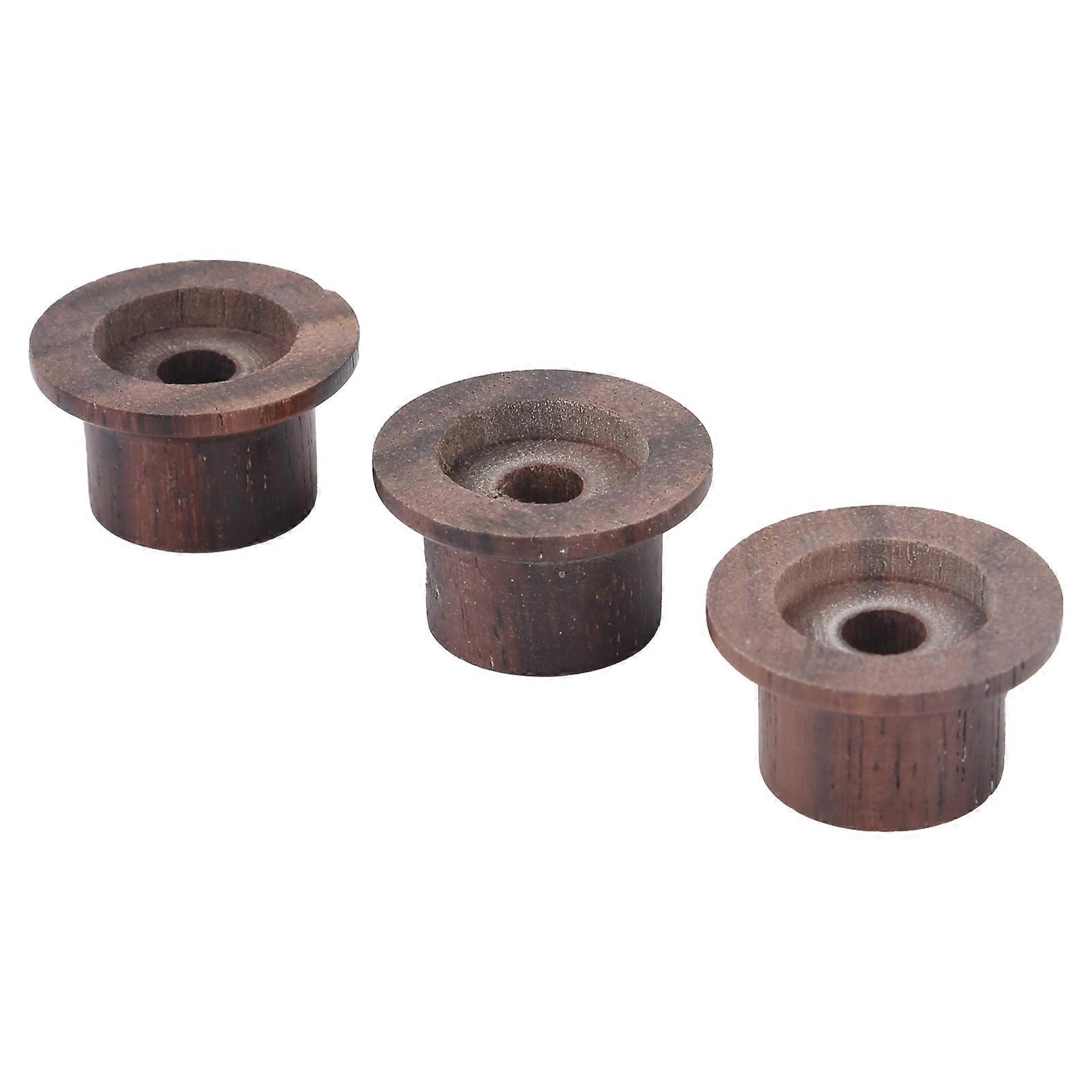 3Pcs Rosewood Electric Guitar Knobs GD414 Dome Cap 24.3mm Base