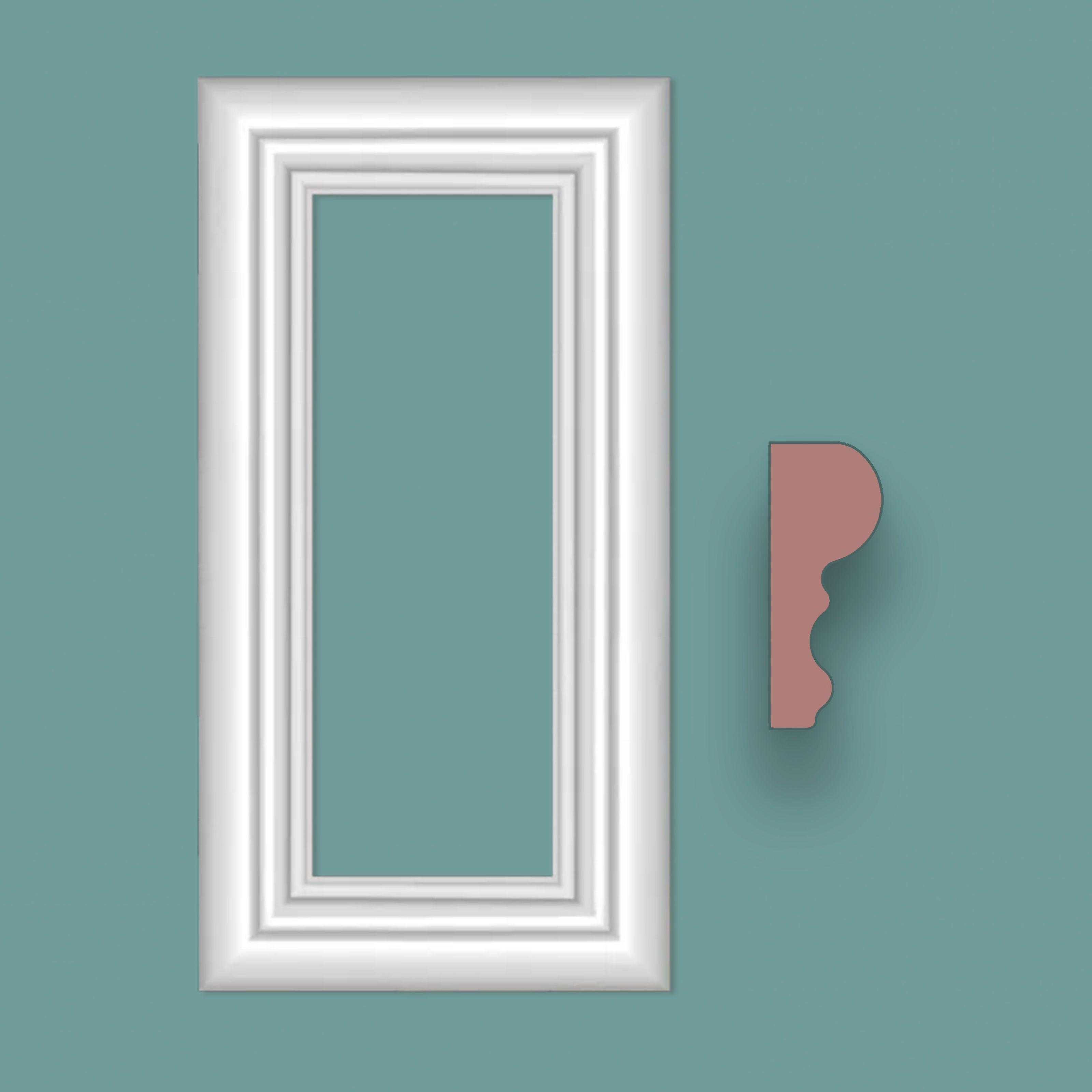 Polymer Wall Panel Frame 50x25cm White Already Assembled