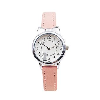 SUJI Girl Watch Watch Cat Multi-Color Quartz Watches Clocks for Girl Wristwatch Rosette Watches Colorful Student Watches for Girls (Color : Silver-Pin