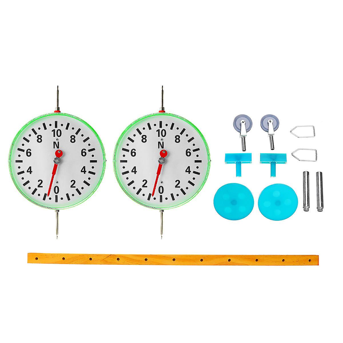 2Pcs/set 5n Plastic Round Spring Balance Scale Circular Disc Dynamometer Forcemeter Tester