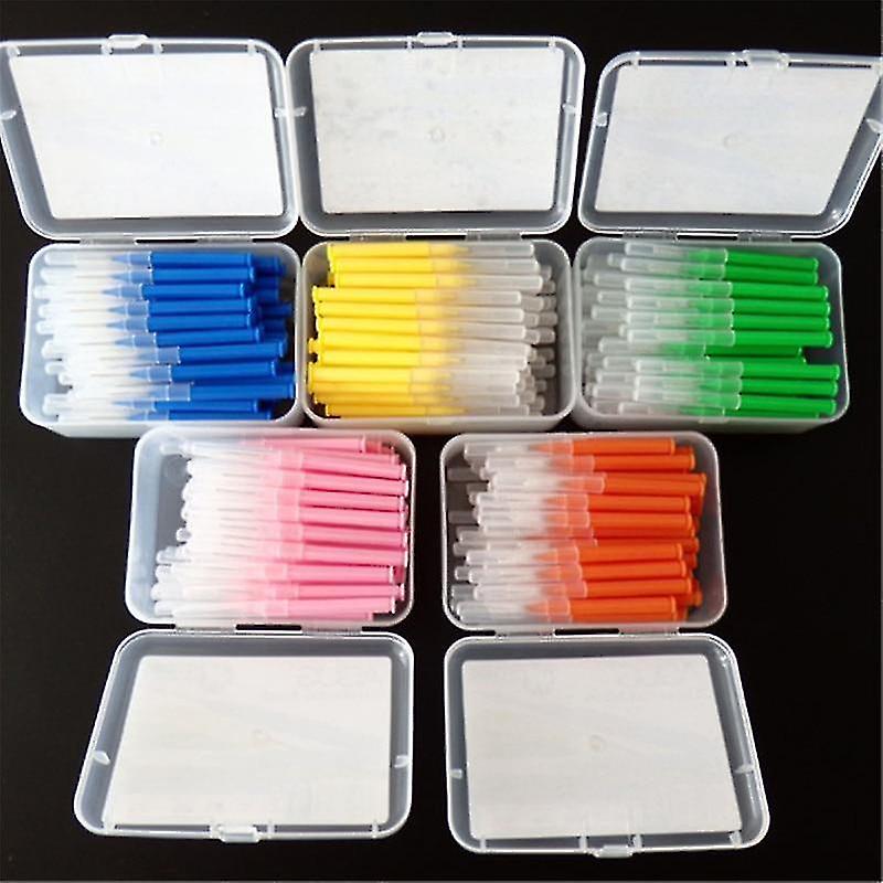 1.2 1.5Mm orange Health Care Tooth Push Pull Escova Removes Food Plaque