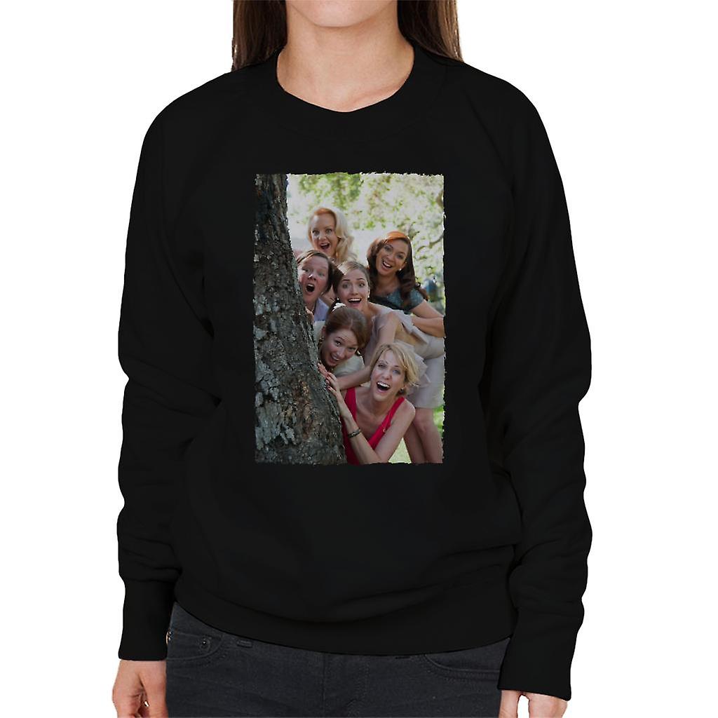 Bridesmaids Bridal Party Around Tree Women's Sweatshirt