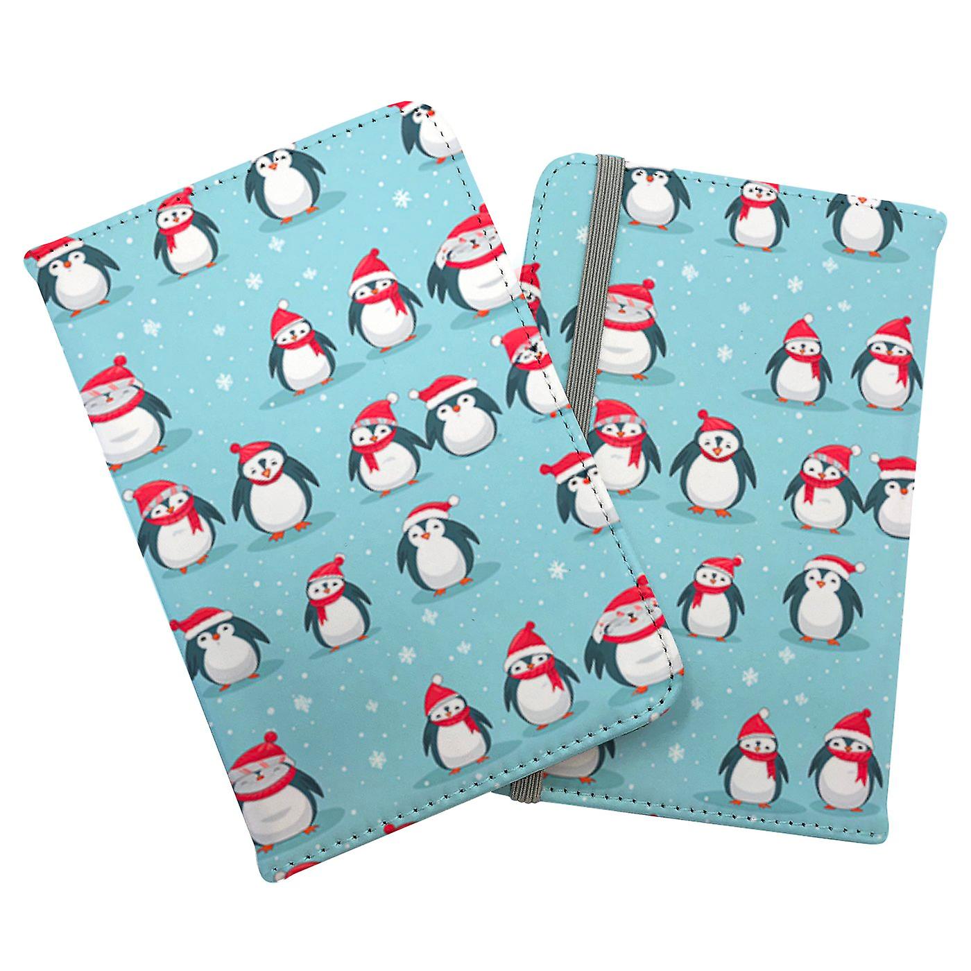 Adorable Santa Penguins Passport Cover