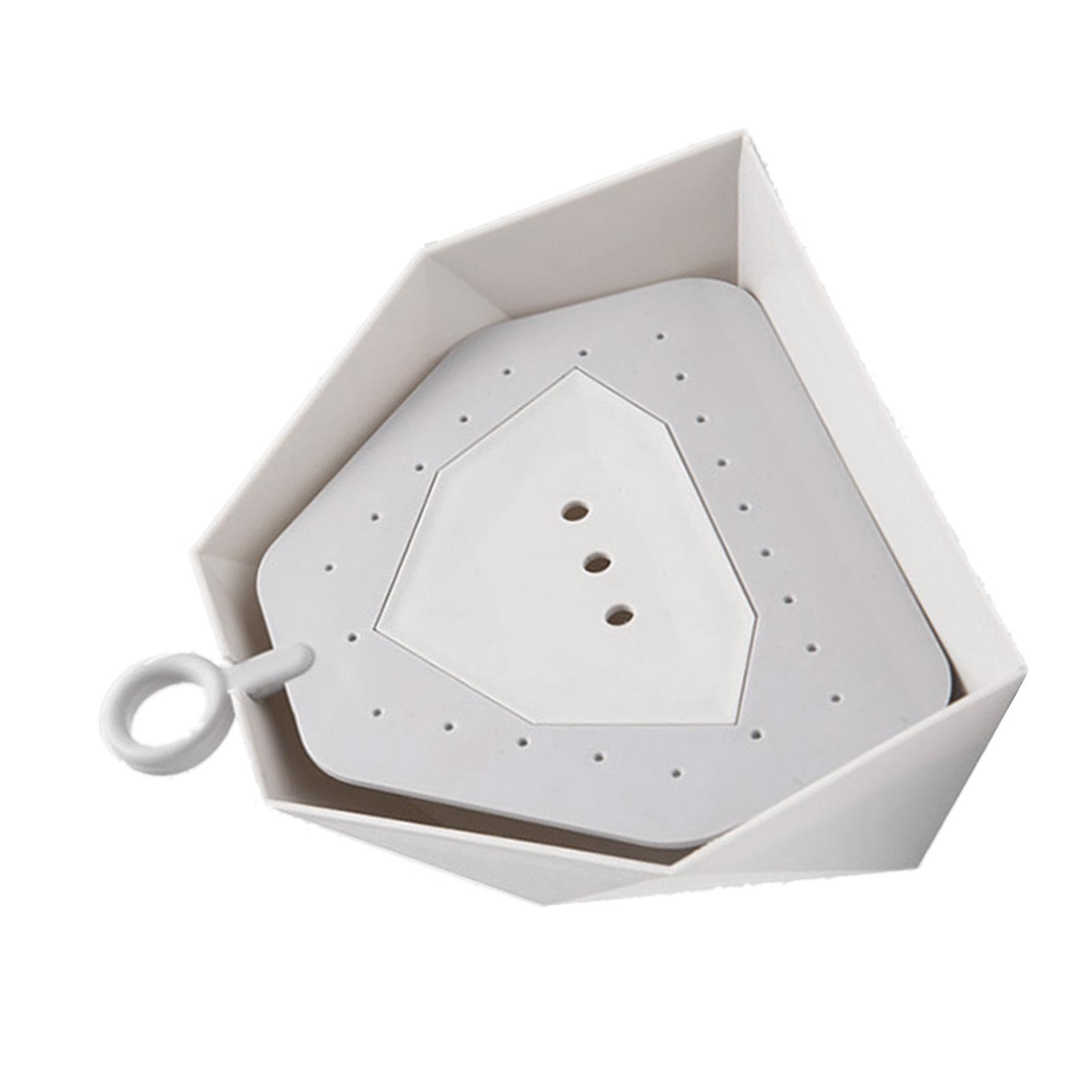 Cleaning Scraper with Water Wiper Strip HIPS PP TPR Mini Desktop Sweeper Tool with Storage Case for Bathroom Kitchen Office Gray 