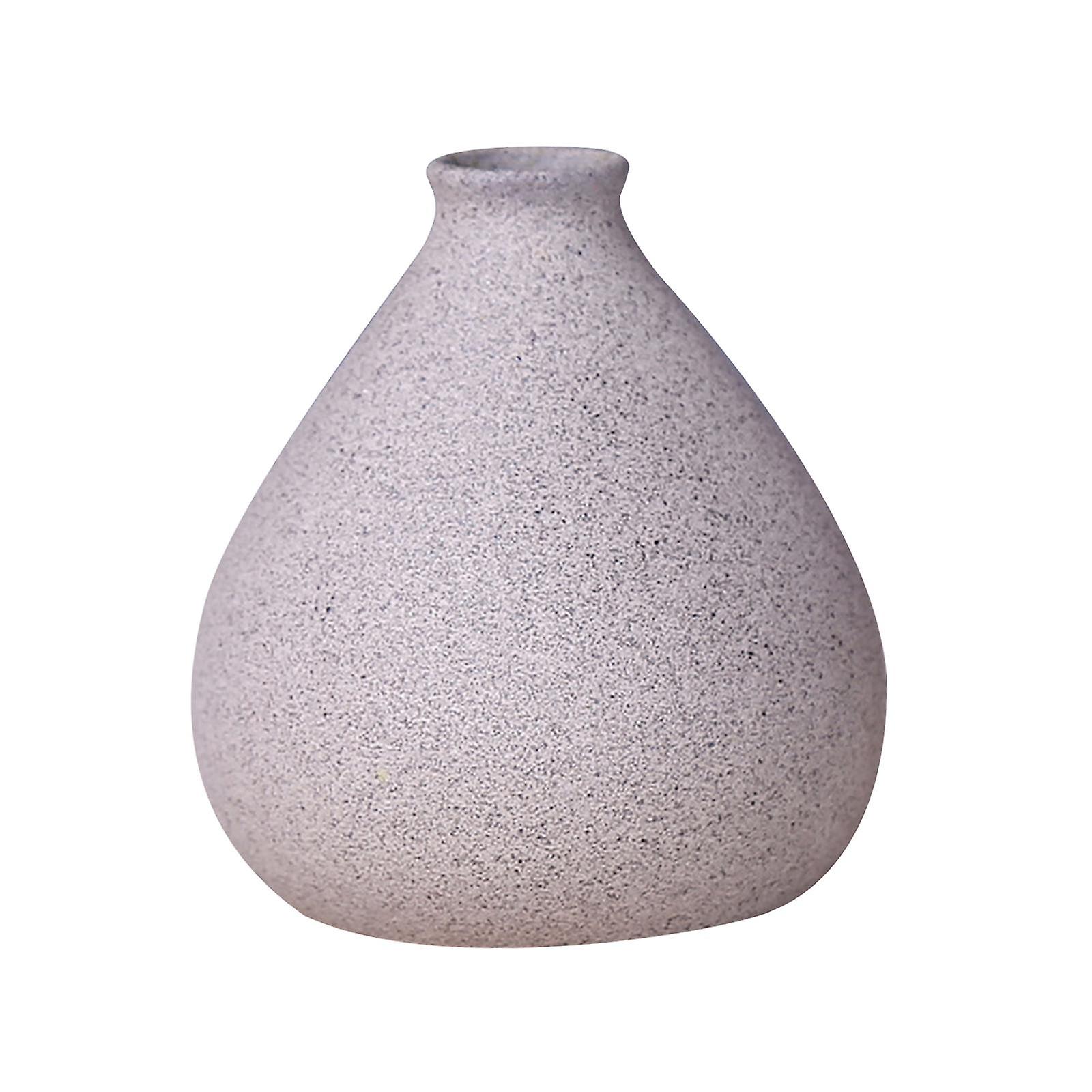 Ceramic Flower Vase Plants Holder Planter for Desktop Dinner Table Bookshelf gray