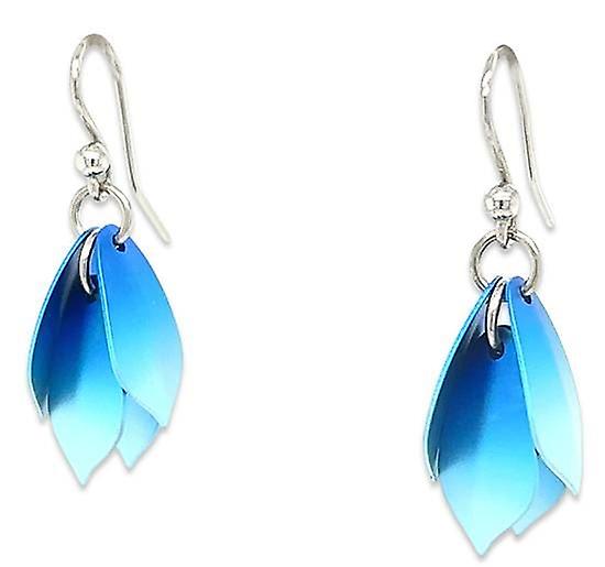 Ti2 Titanium Small Wolf Of The Woods Drop Earrings - Blue
