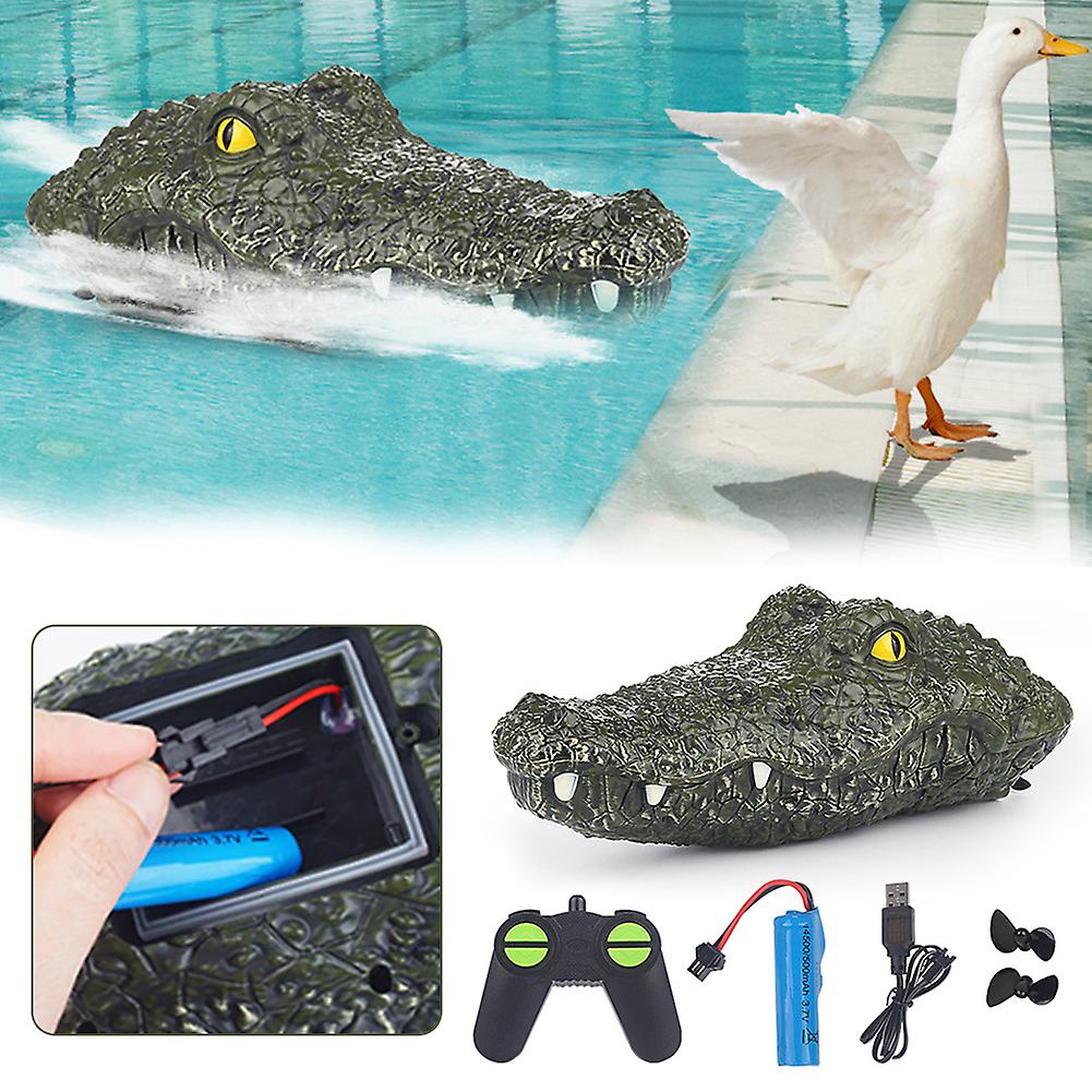Remote Control Alligator-Head Water Toy Battery Powered Simulation Crocodile-Water Toys for Water Play