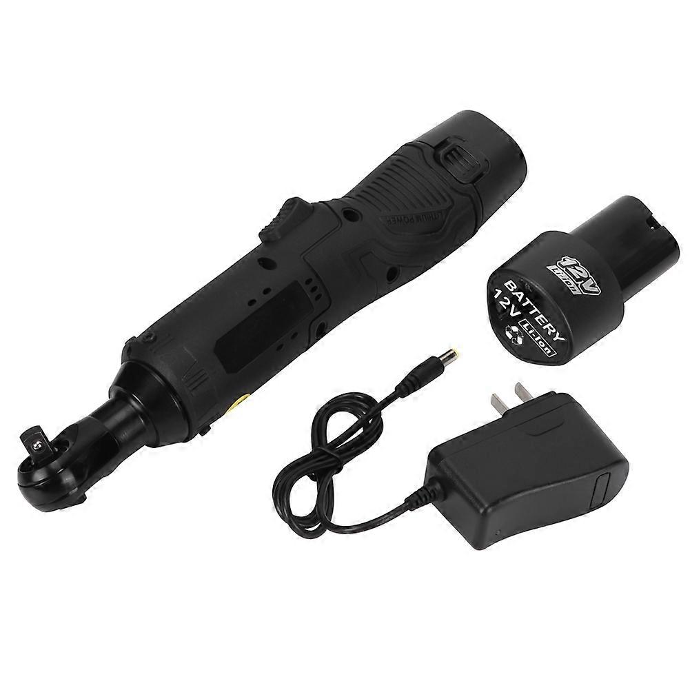 Multi Functional 90 Right Angle 12V Electric Charging Metal Ratchet Wrench Set 3/8in(US Plug 110V ) NO.1317