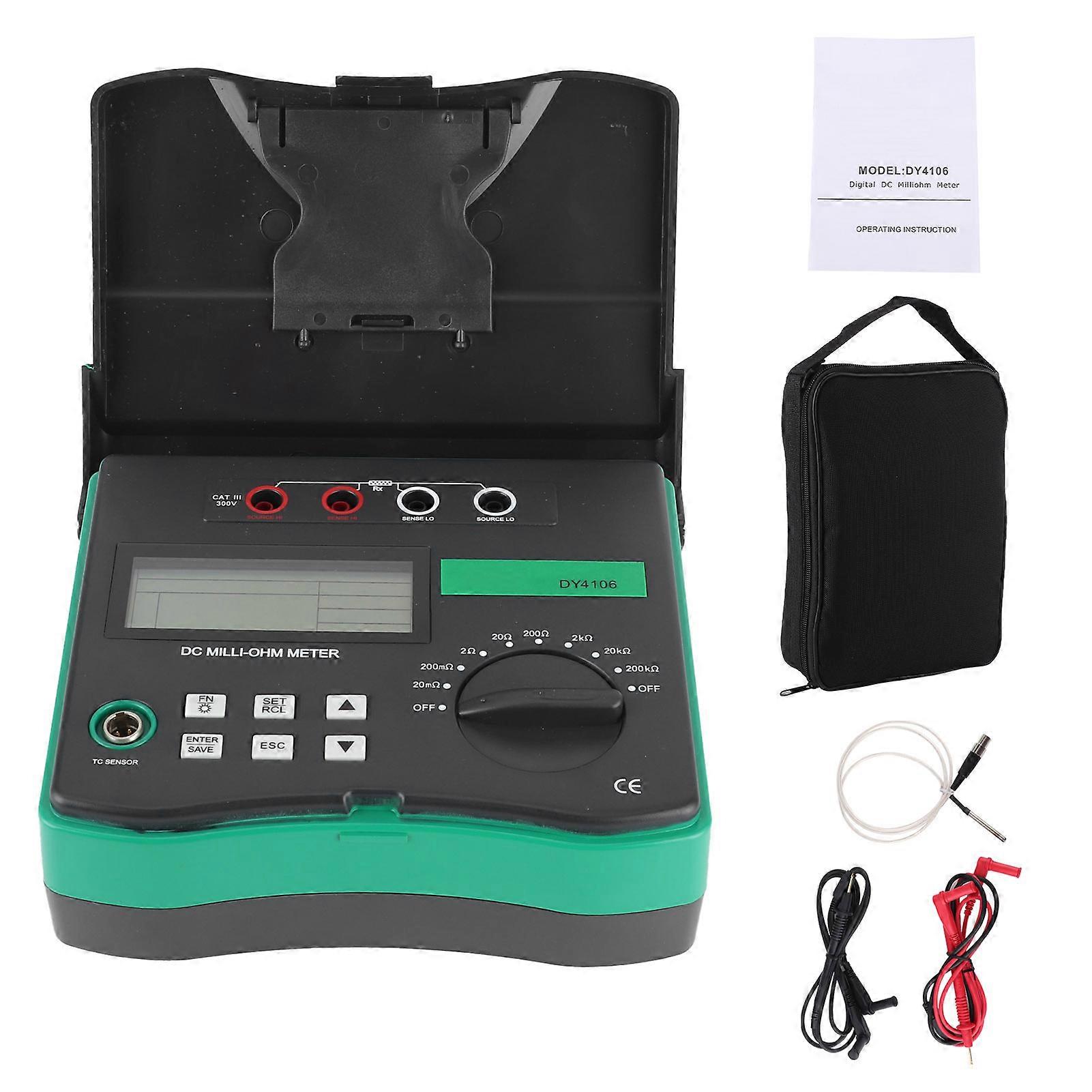 Automotive Circuit Resistance Tester Electrical Digital DC Microohm Milliohm Meter 20m200k E2U211