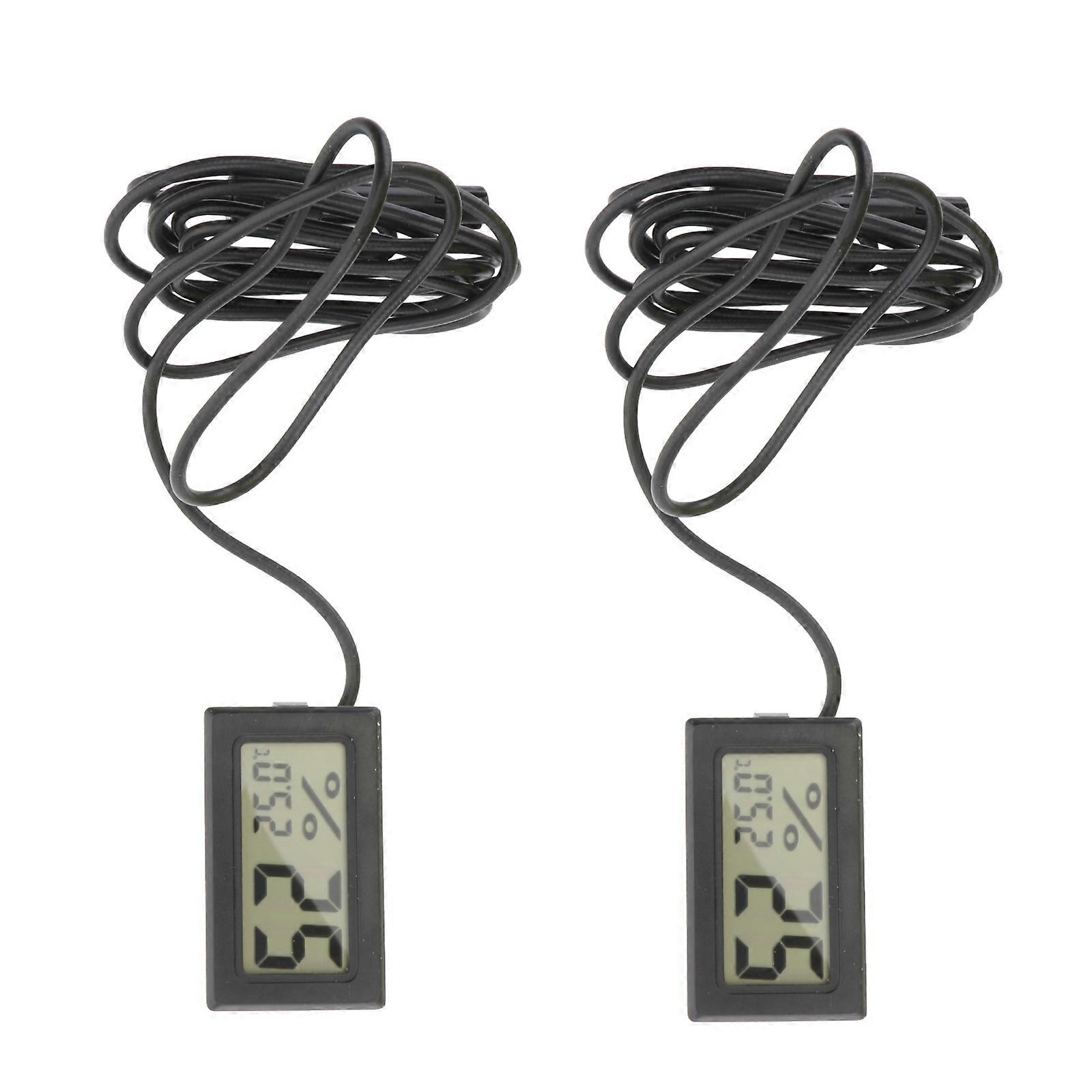 2pcs Mini Hygrometer Thermometer Digital Temperature Humidity Meter Thermometer
