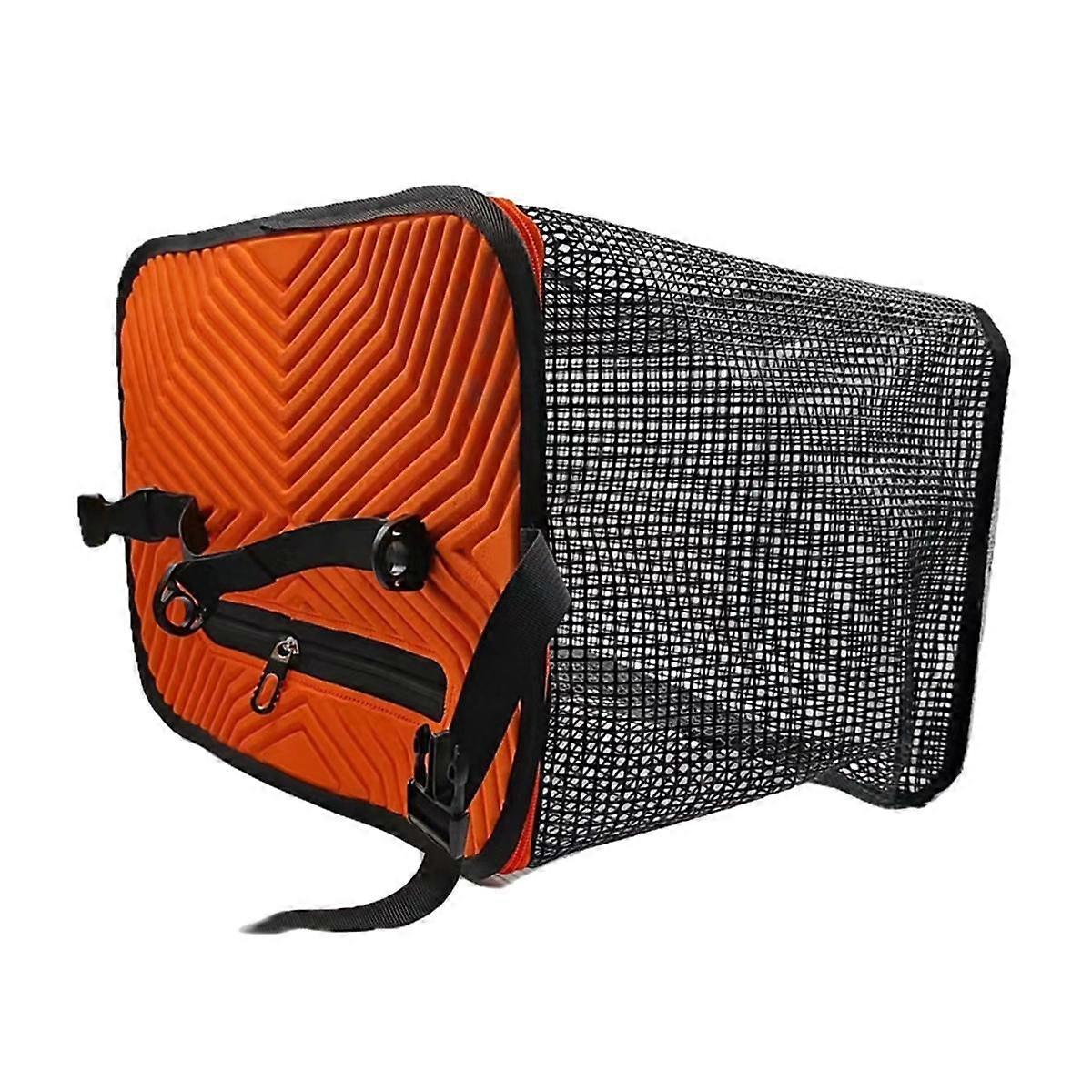 Foldable Floating Wire Fish Basket Foldable Fish Cage Hanging Mesh Fish Protector Fishing Gear