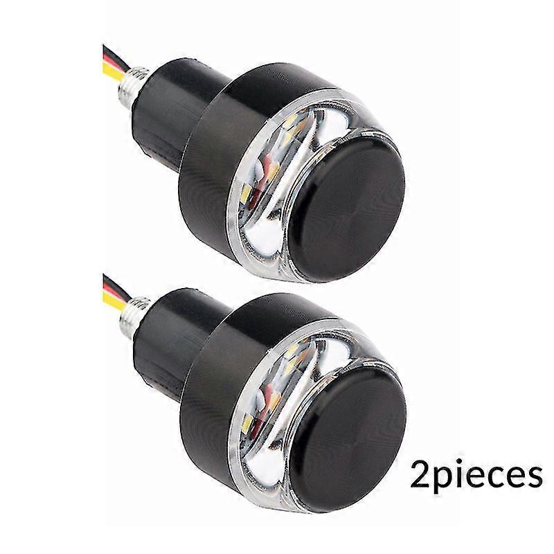 Exquisite Motorcycle Led Handlebar End Turn Signal Light 12v White Yellow Blue Red Flasher Handle Grip Blinker Side Marker Hand Lamp