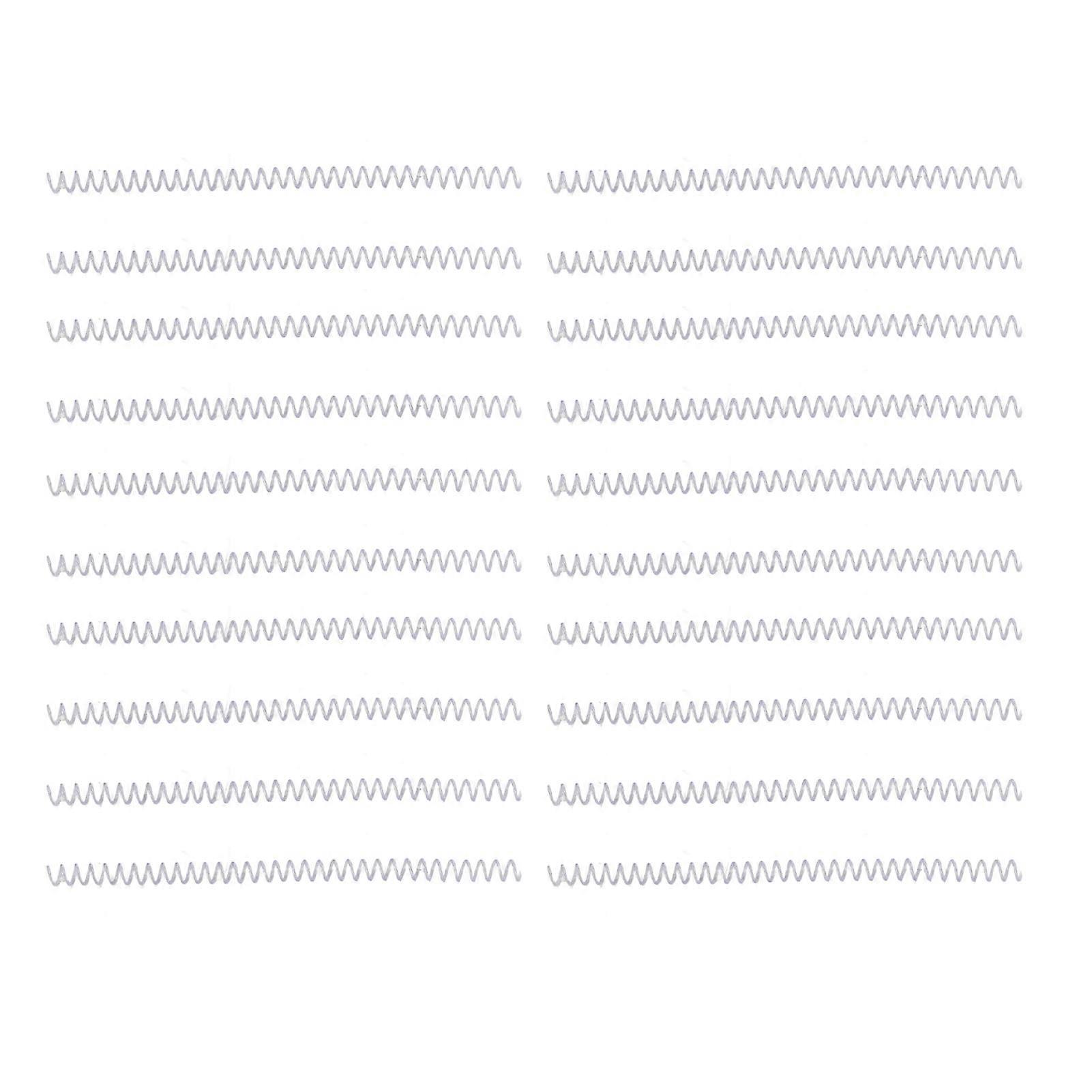20Pcs Spiral Binding Coils 30 Sheet ABS Plastic Spiral Binding Spines for Stationery Work Transparent