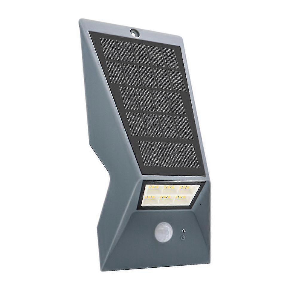 Solar Panel Wall Lamp Ip65 Three Lighting Modes Black/white/gray Shell  73led