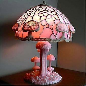 Lampe Champignon Rétro GUANSHAN - Verre Soufflé - 3 Couleurs LED - E14 - 7W - Déco Vintage