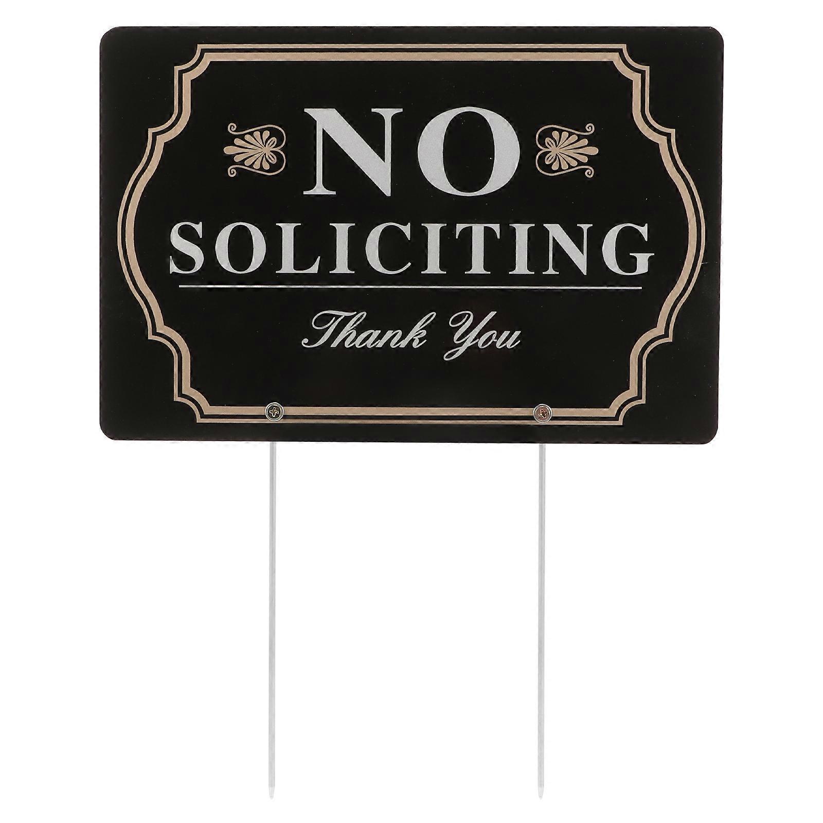 Panneau d'interdiction de sollicitation pour la cour avant