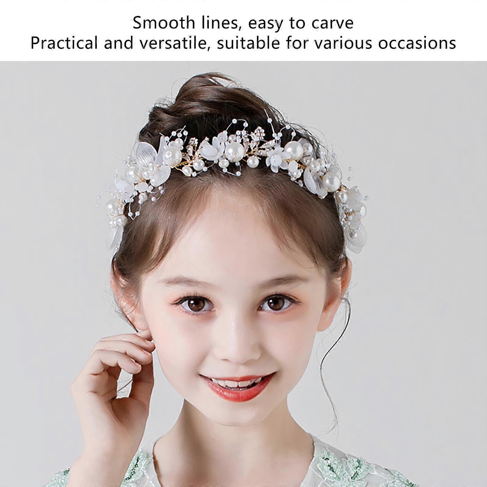 Couvre-chef pour enfants filles Coréen Haute qualité Cristal Perle Cadeau d'anniversaire Princesse Bébé Pince à cheveux Pince à cheveux