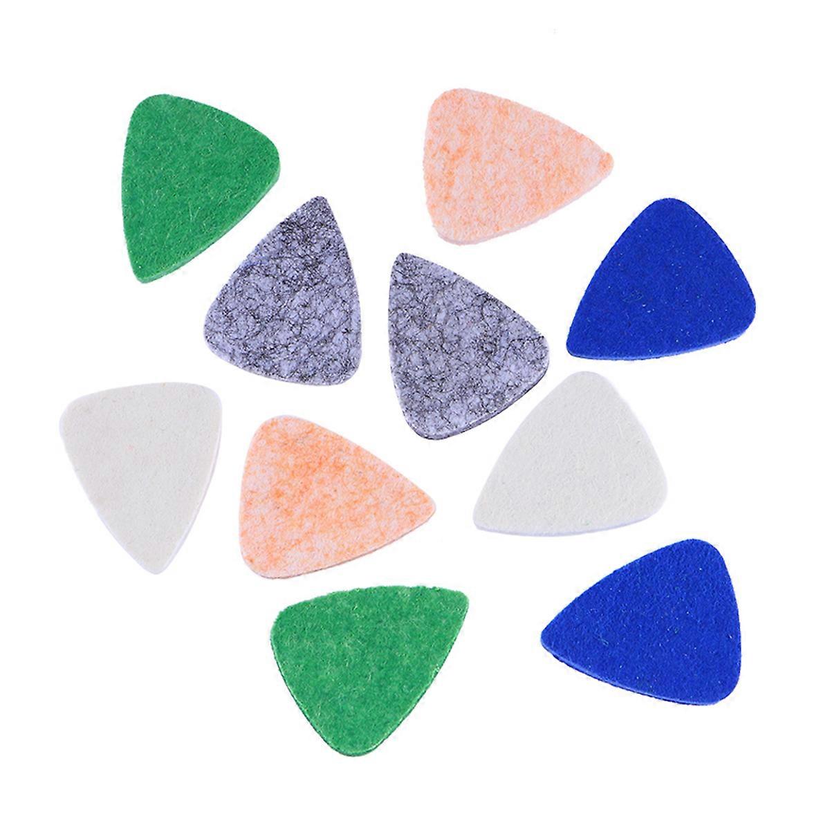 10st filtplektrum gitarrplektrum färgglada medlarplektrum för ukulele och gitarr