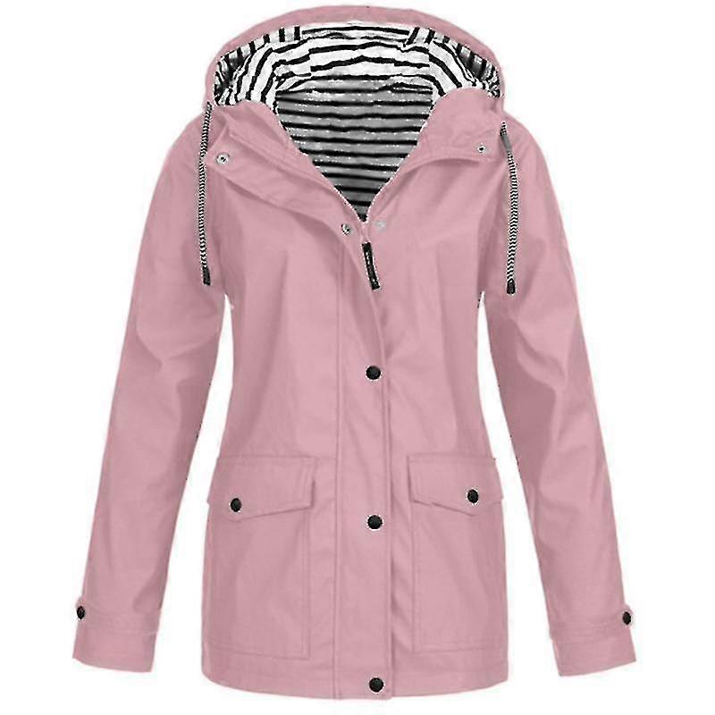 Ladies Waterproof Raincoat Outdoor Windproof Rain Forest Jacket Coat