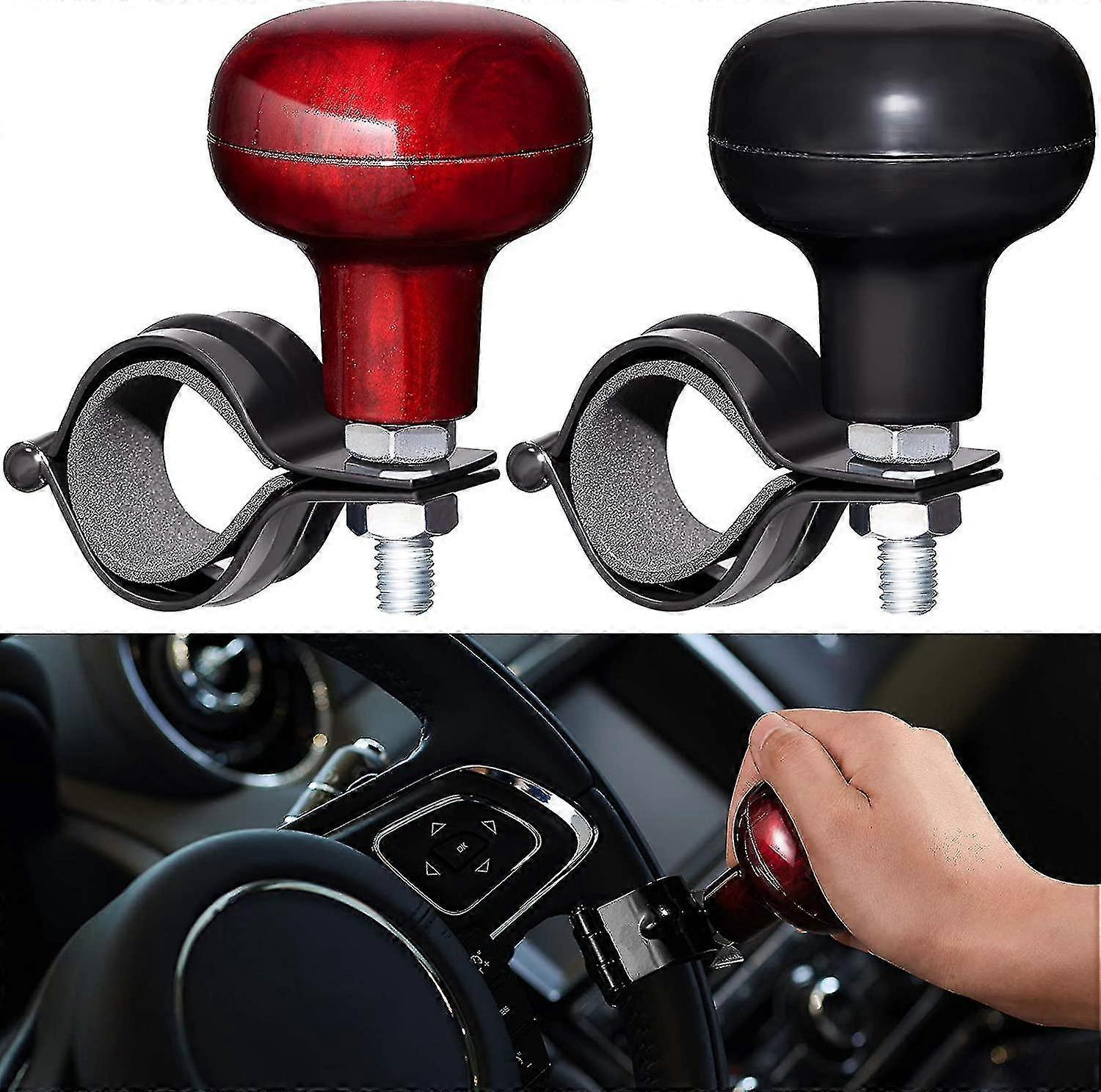 2 Stück Power Handle Auto Lenkrad Suicide Spinner Knob, Easy Turn Lenkkugel