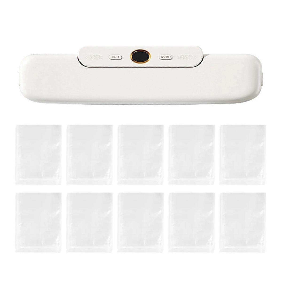 Machine d’emballage sous vide Scelleuse sous vide alimentaire avec 10pcs sacs sous vide ménager sous vide alimentaire mer