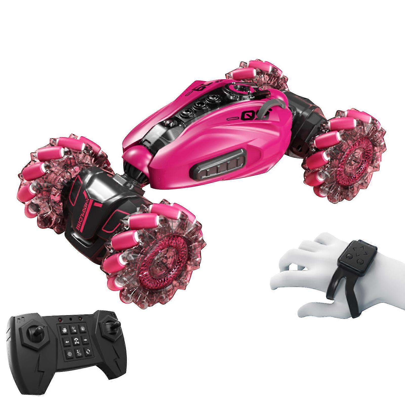 2023 New 2.4ghz 4wd Remote Control Gesture Sensor Toy Cars, Double Sided Rotating Off Road Vehicle 360 Flips With Cool Lights