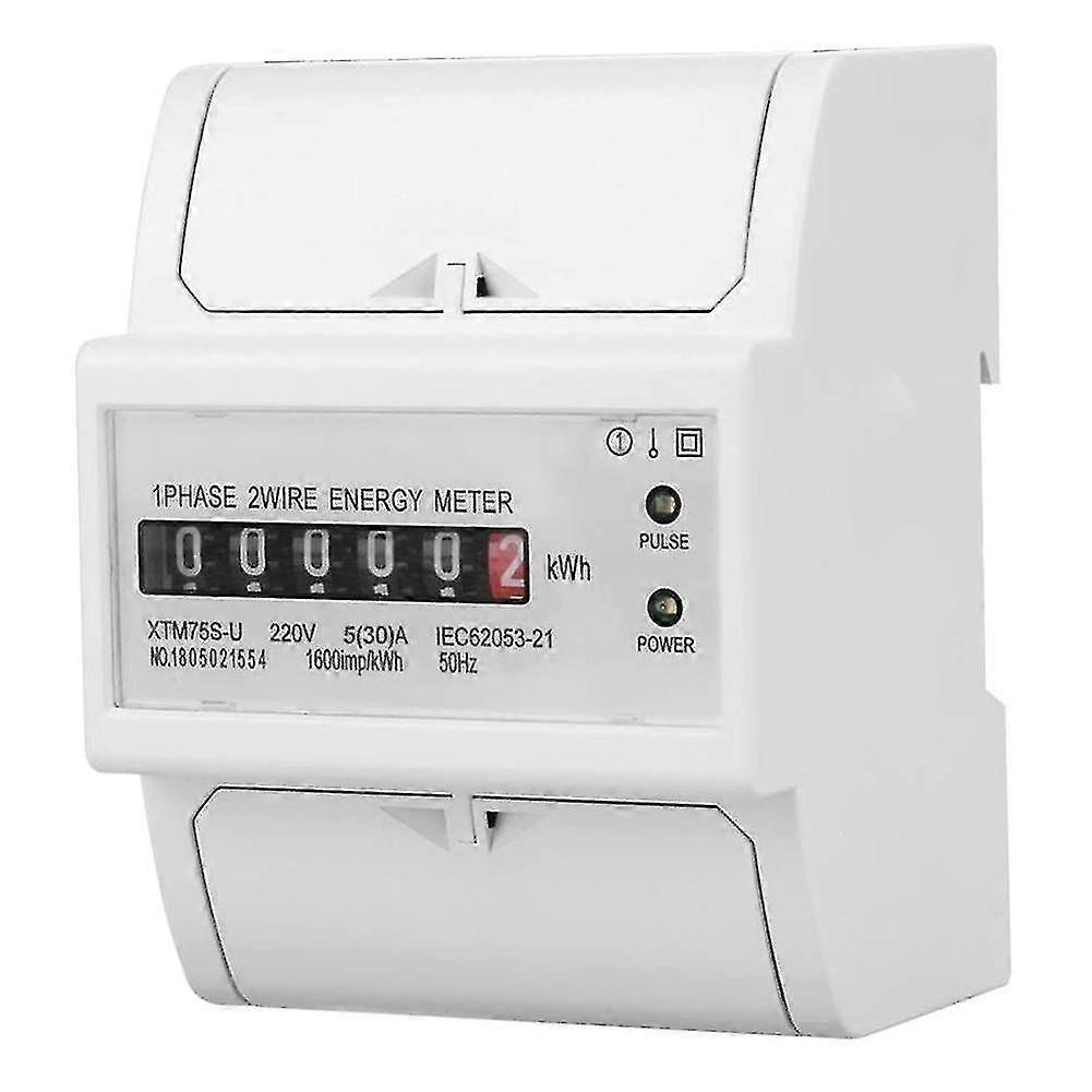 Compteur électrique sur rail 220v, compteur électrique numérique 1 phase 2 fils 4p, compteur électrique Xtm75s-u Kwh-i c