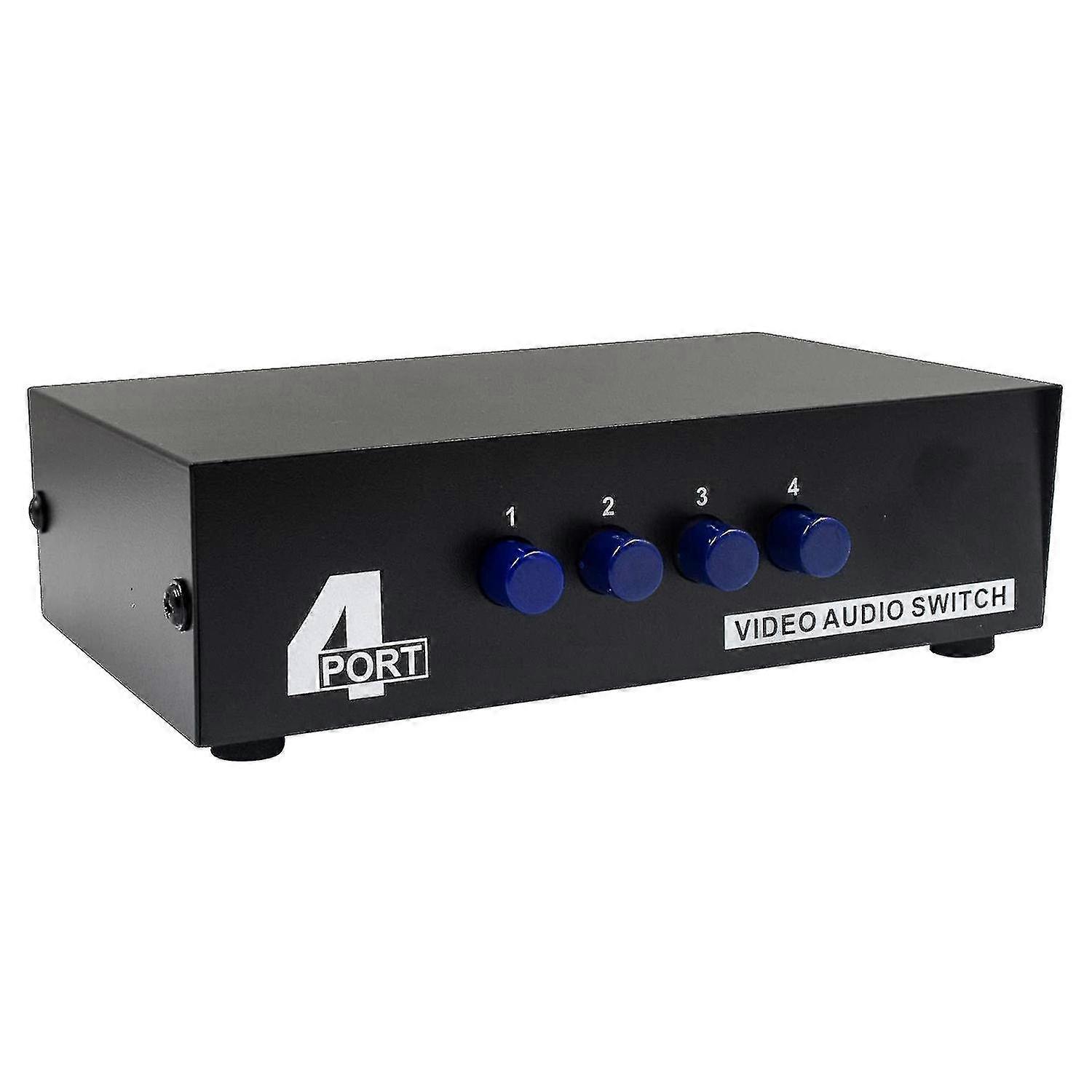 4 Port Av Switch RCA Switcher 4 I 1 Ut kompositt Video L / R Audio Selector Box For DVD Stb Game Co