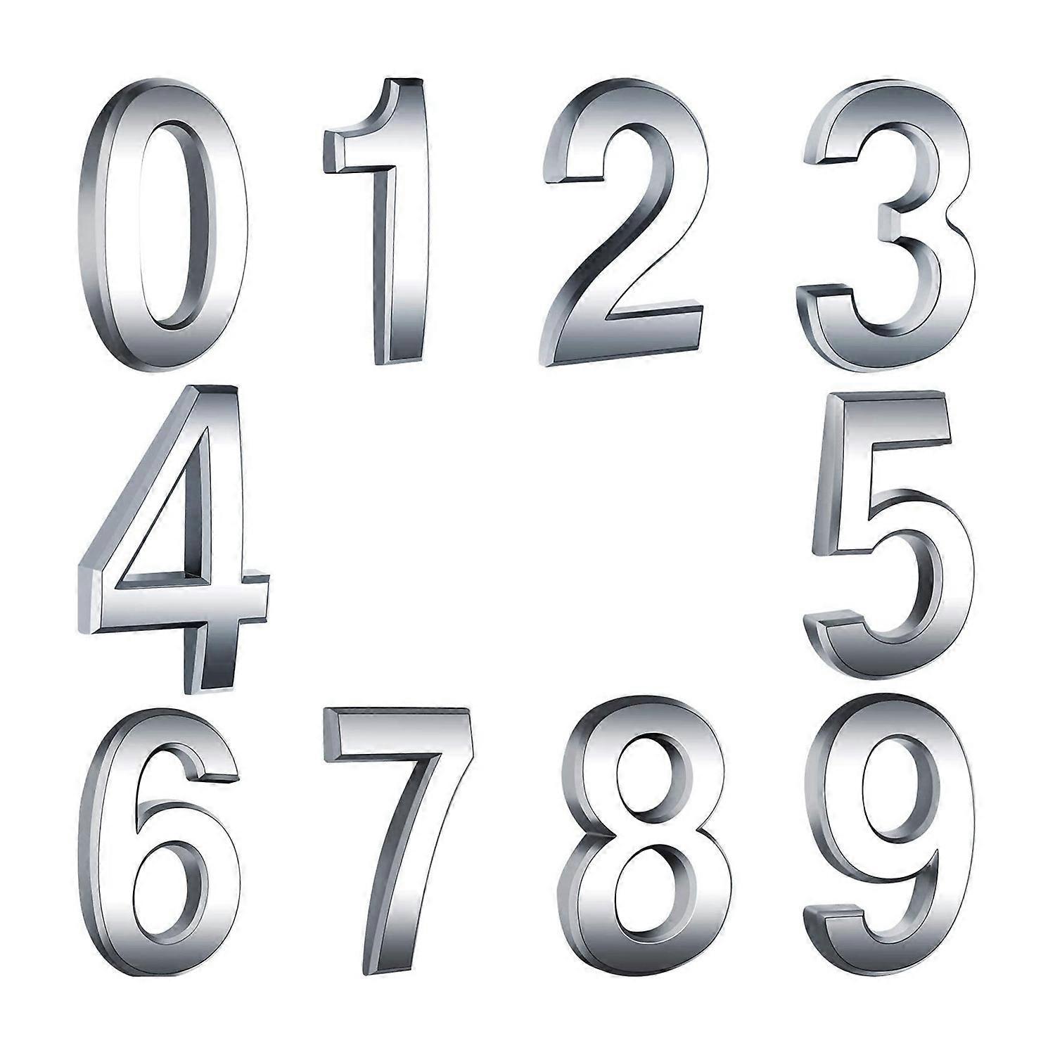 10 Pieces Self-Adhesive Door House Numbers Mailbox Numbers Street Address Numbers for Residence and