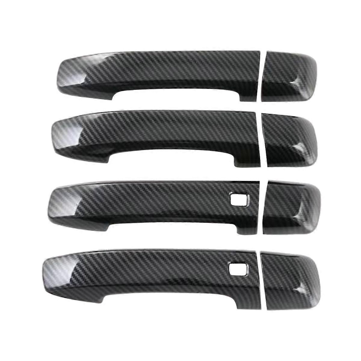 For MOHAVE 2020 2021 2022 ABS Carbon Fiber Door Handle Cover Trim Decorator Sticker Exterior Access