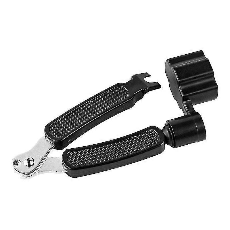 Yaju 3in1 Tool Guitar Winder + String Cutter + Pin Puller Banjo For Guitar M1t6.(black)(1pcs)