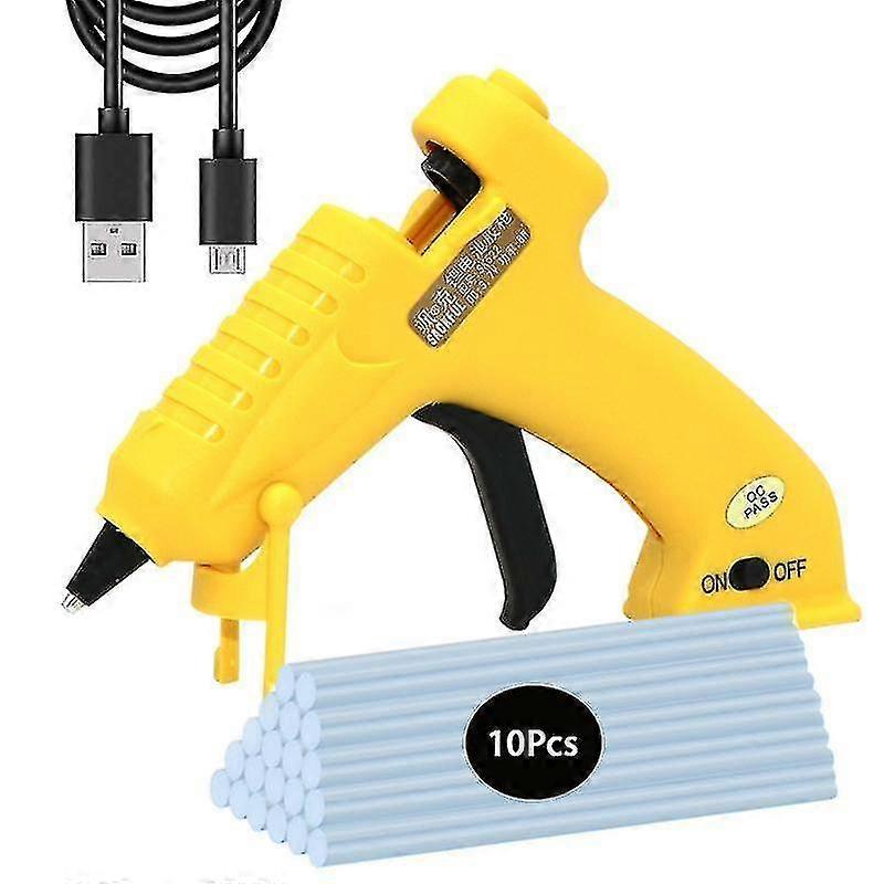 3.6V wireless hot melt glue gun 8w usb rechargeable lithium battery cordless glue gun with 7mm glue sticks craft repair tool gun