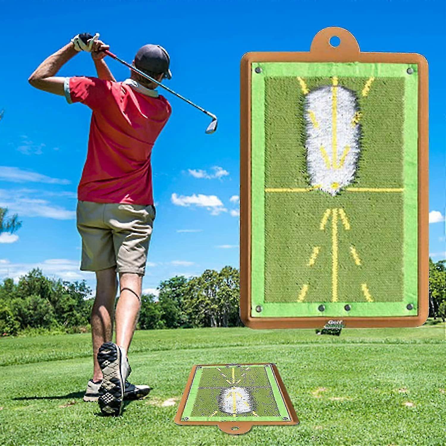 Golf Training Mat For Swing Detection Batting, Premium Golf Impact Mat, Path Feedback Golf Practice Mats