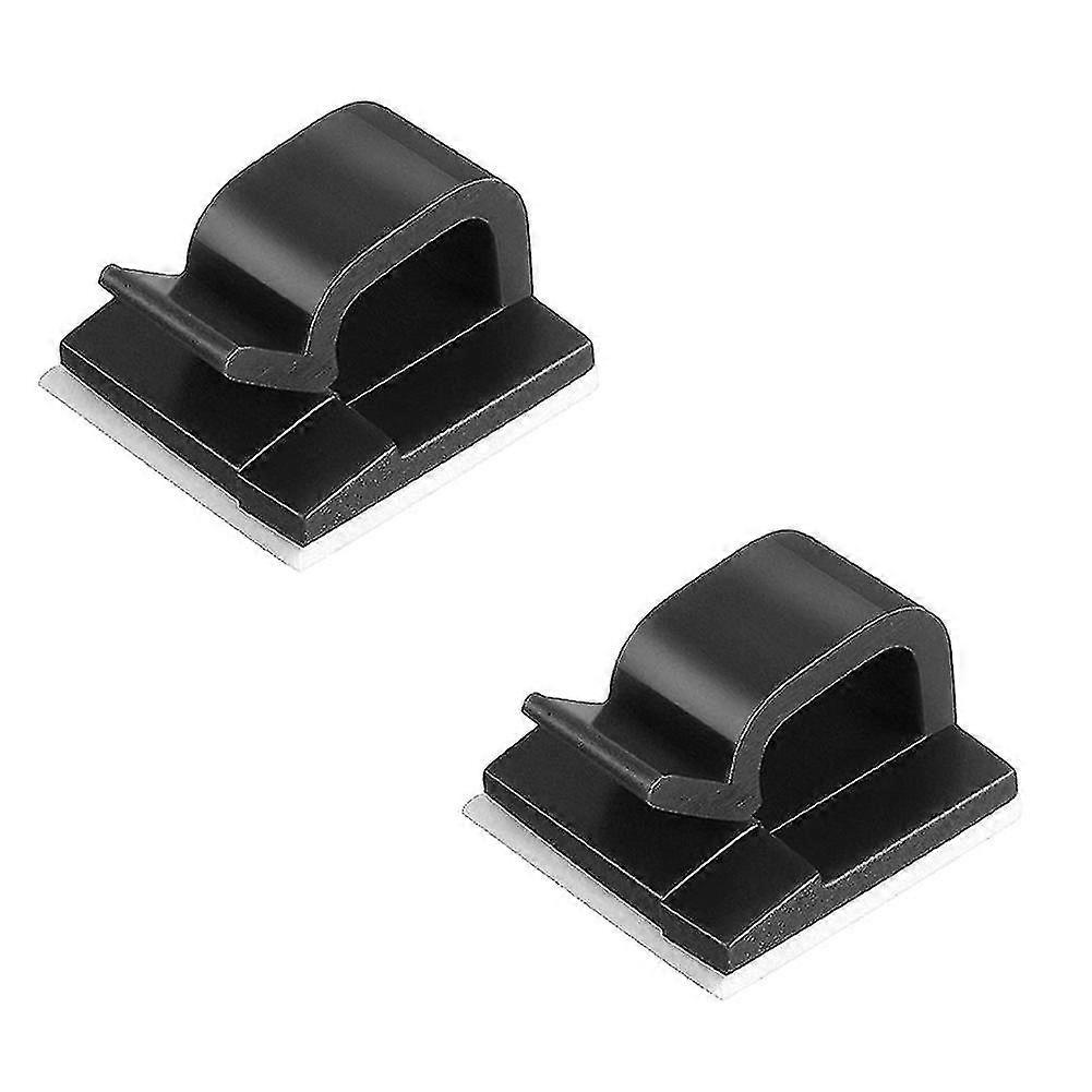 100 Pcs Self-adhesive Cable Holder,cable Clamps,cable Clips (black)