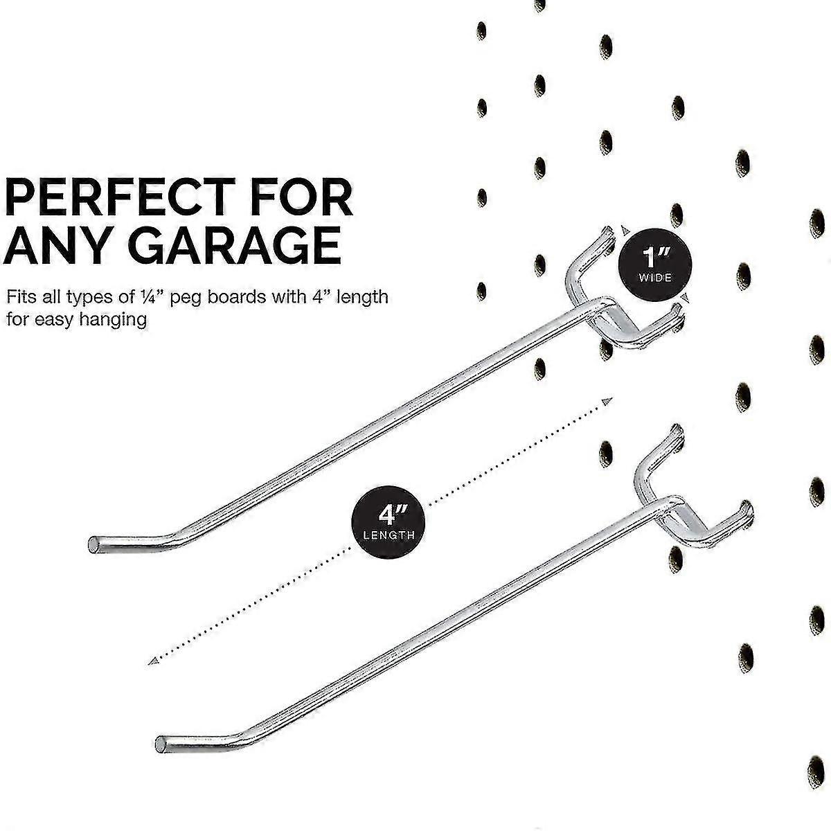 50 Piece Pegboard Hooks Metal ,peg Locks Compatible With Organizing Tools