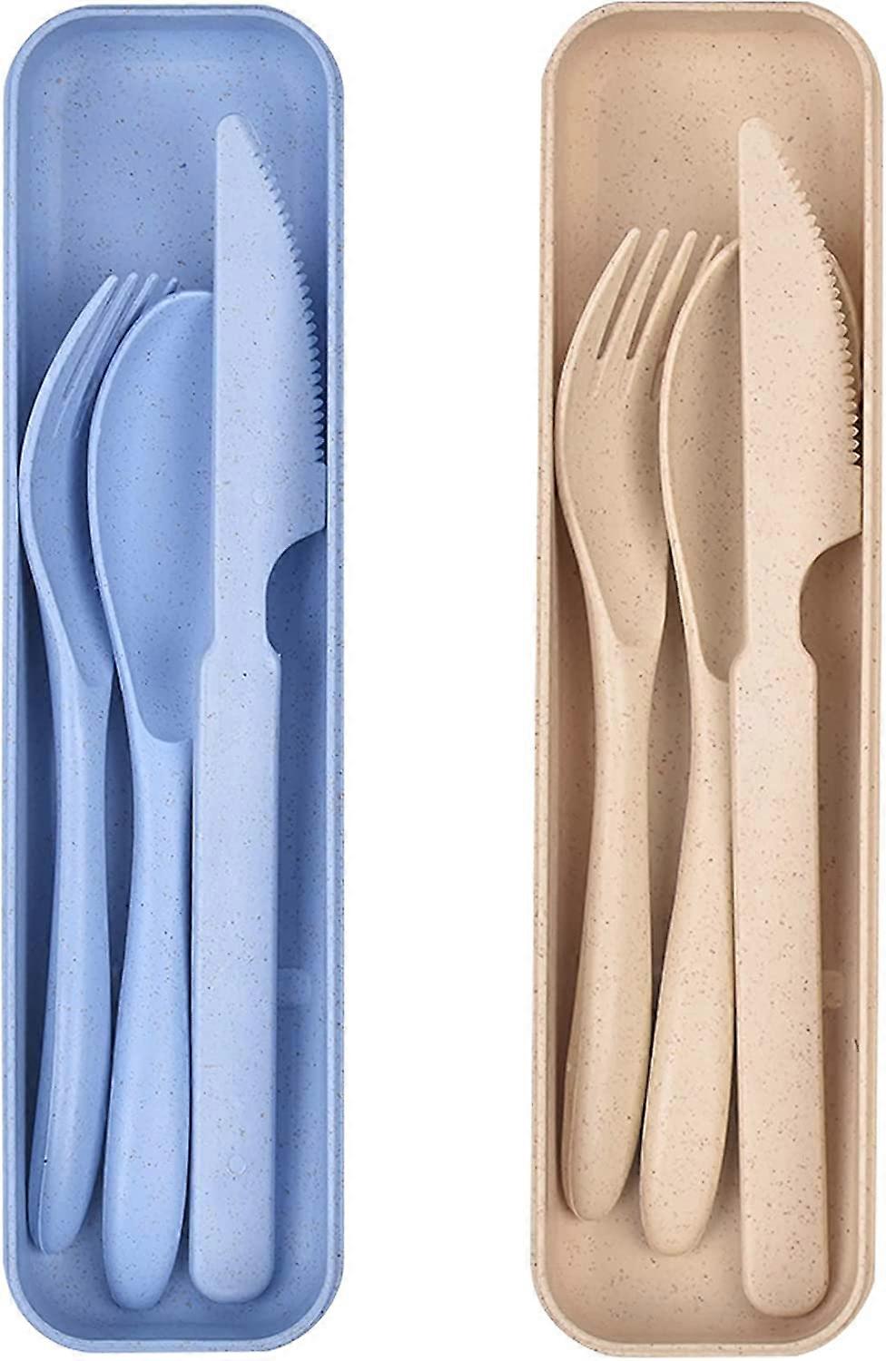 Travel Cutlery Set with Case, Set of 2