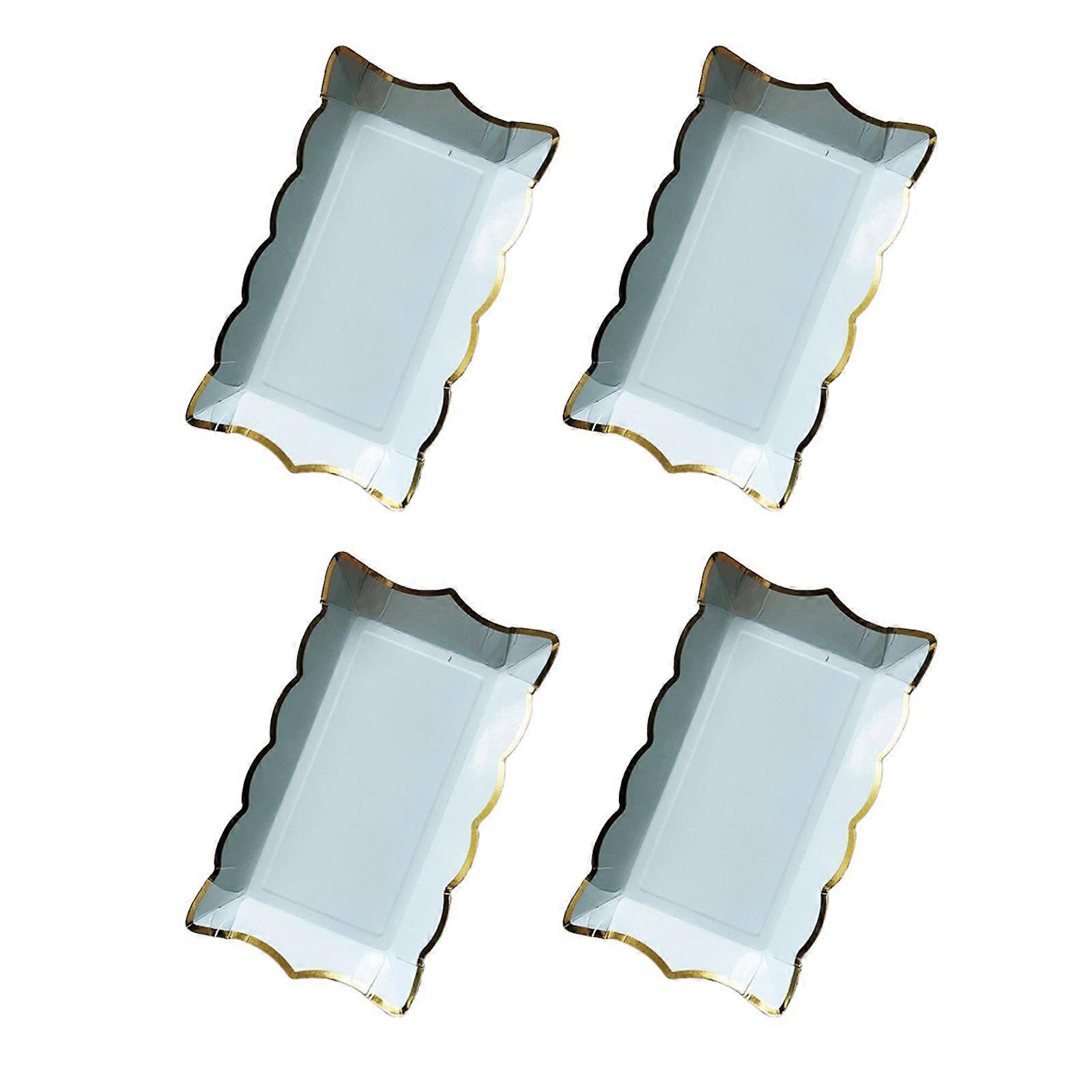 4 st engångspappersbricka serveringsbricka för restaurangfestival blå