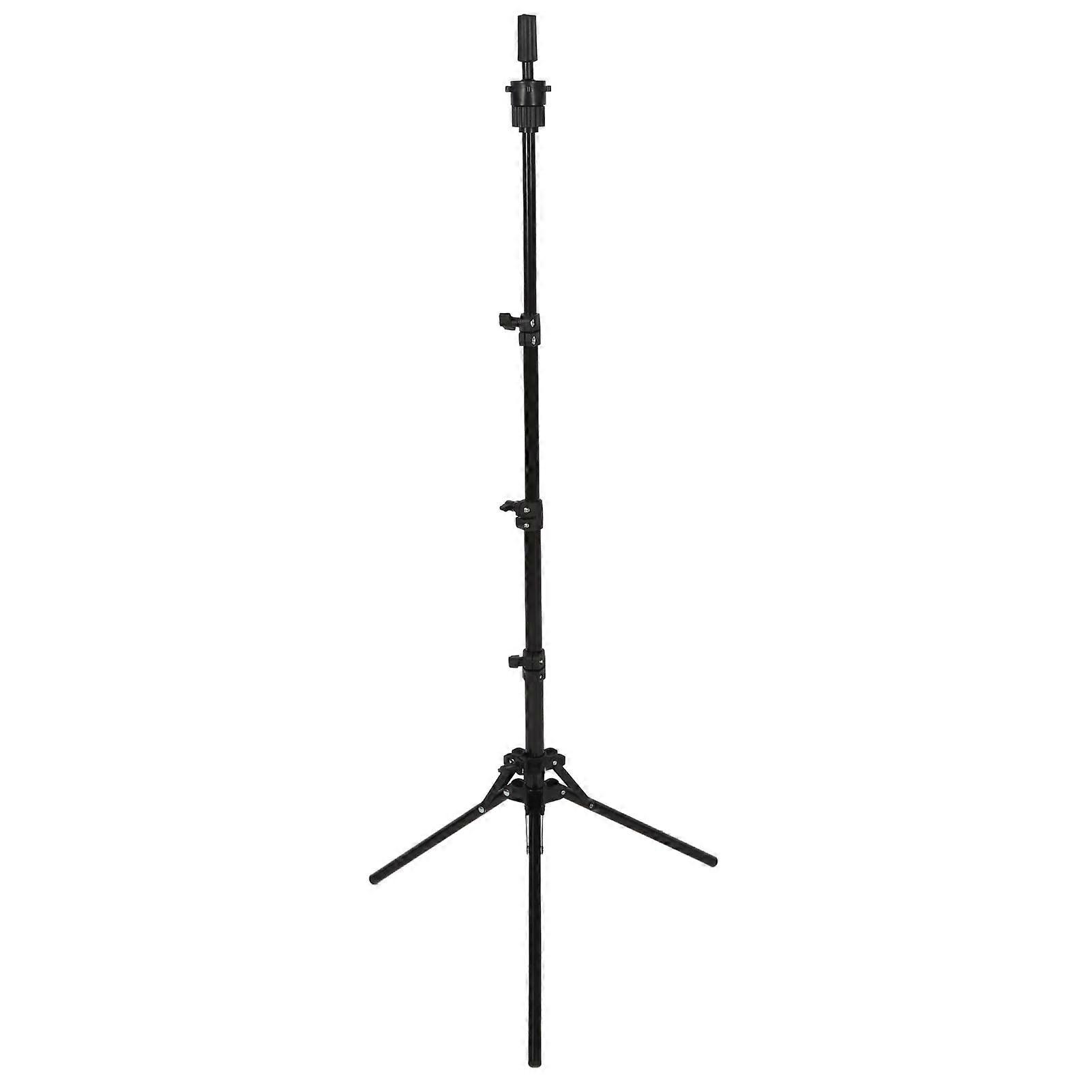 Mannequin Head Tripod Stand Aluminium Alloy Adjustable Wig Head Mold Hold Bracket for Hairdressing Training
