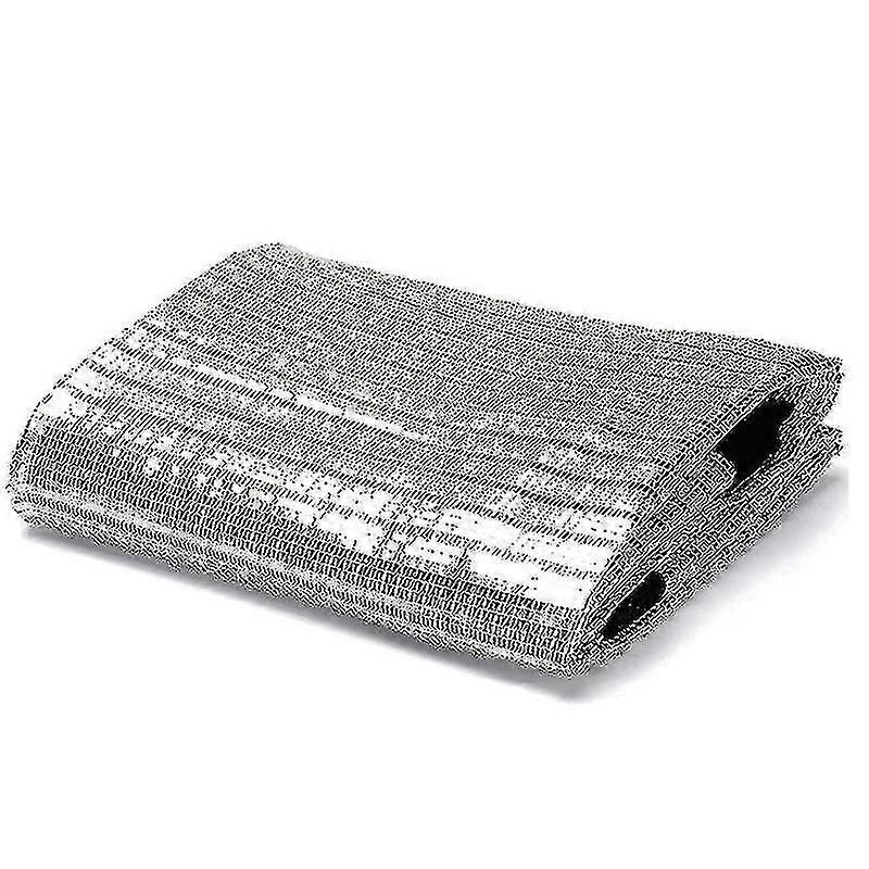 Uv Block Fabric Permeable Durable Outdoor Sunscreen Netting Reflective Aluminum Foil Net 75% Shading Rate Balcony Roof Gardening1x2m