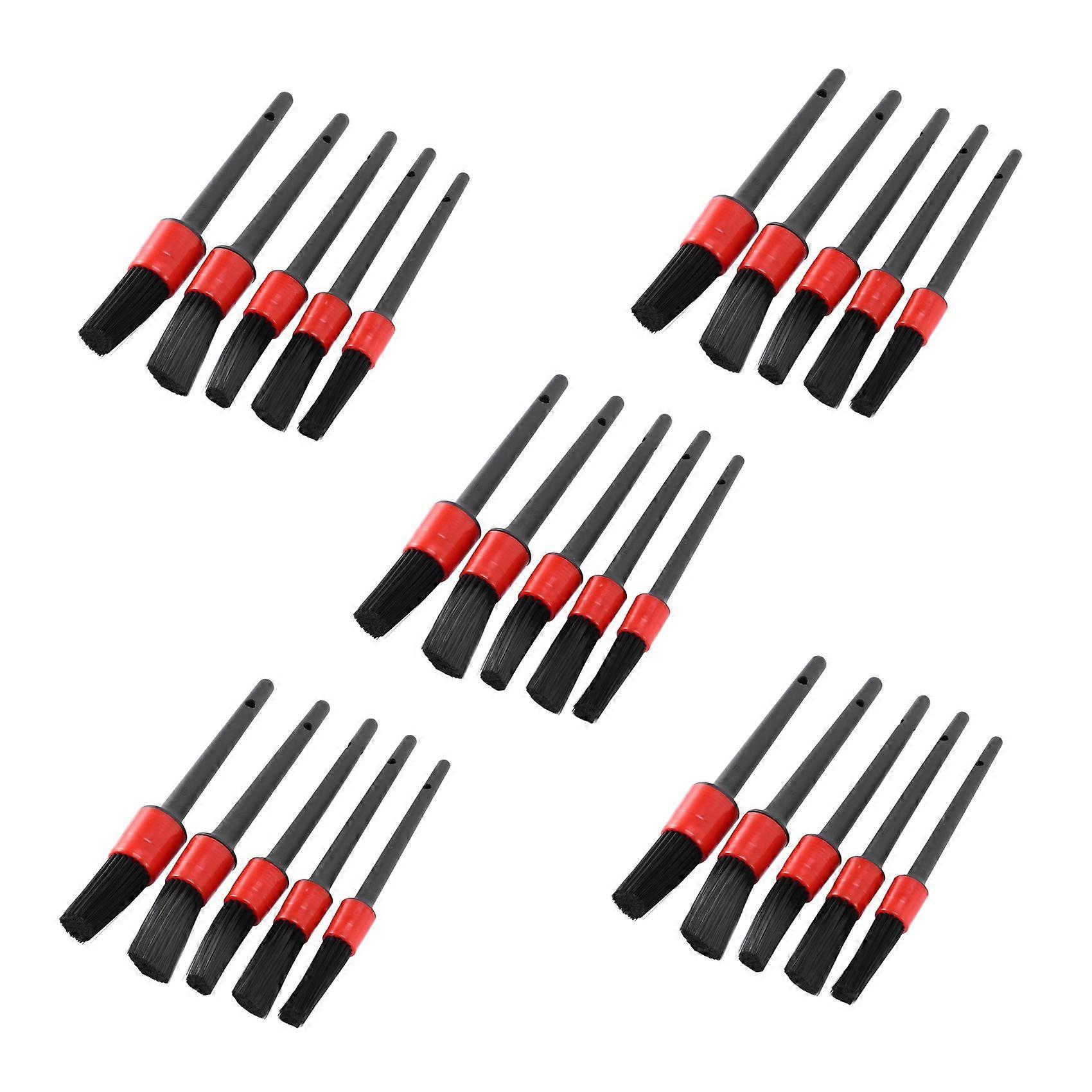 Detail Brush (Set of 25), Auto Detailing Brush Set Perfect for Car Motorcycle Automotive Cleaning W