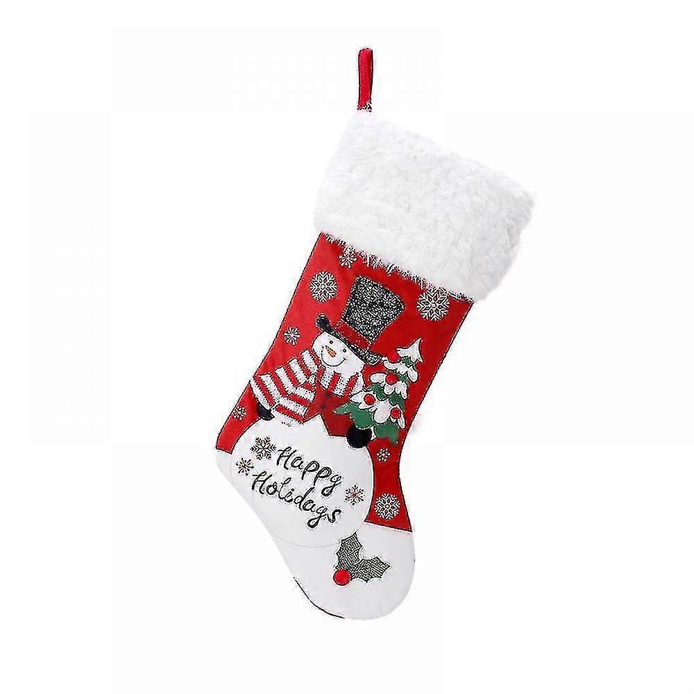 Christmas Stocking With Reindeer Motifs