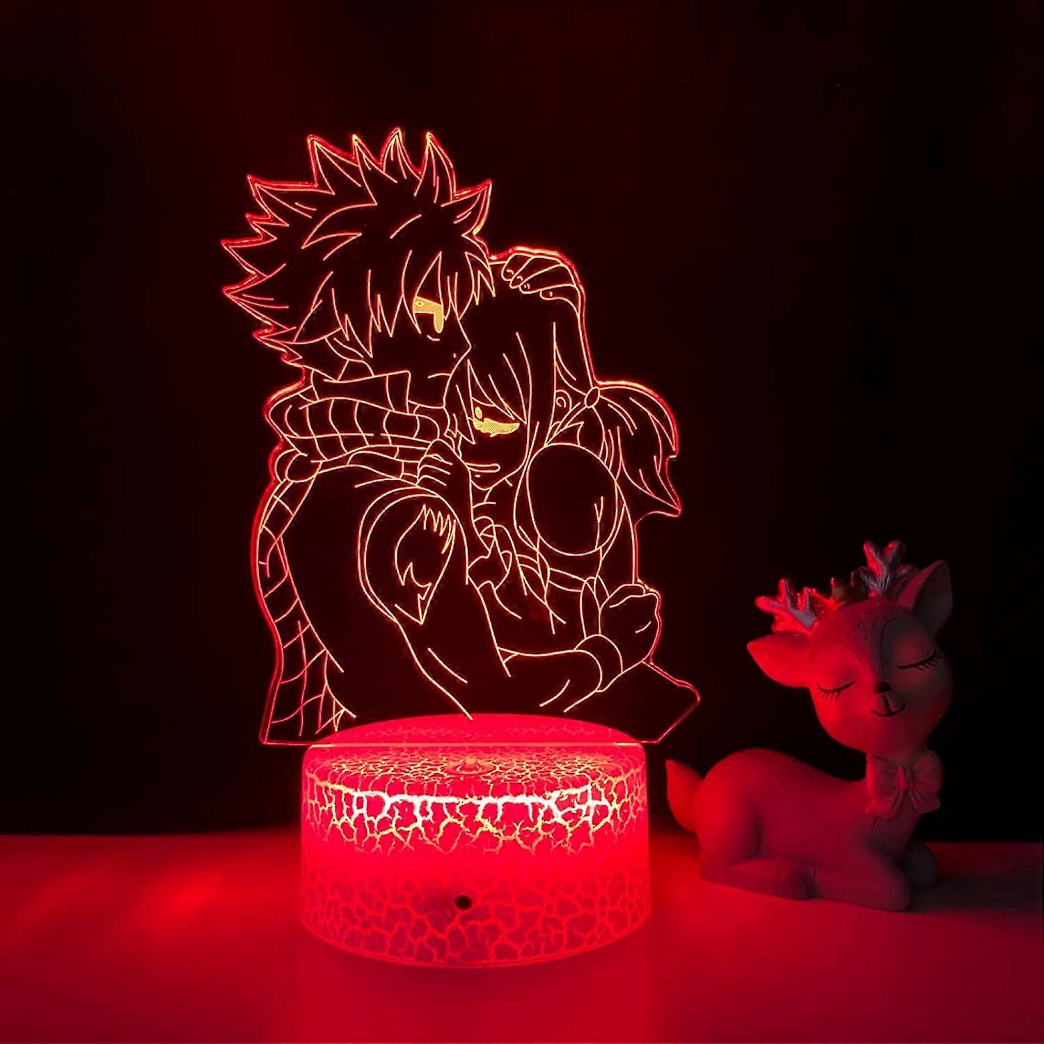 Anime Fairy Tail Night Light Led Touch Sensor Night Lamp for Child Room Decor Table 3D Lamp