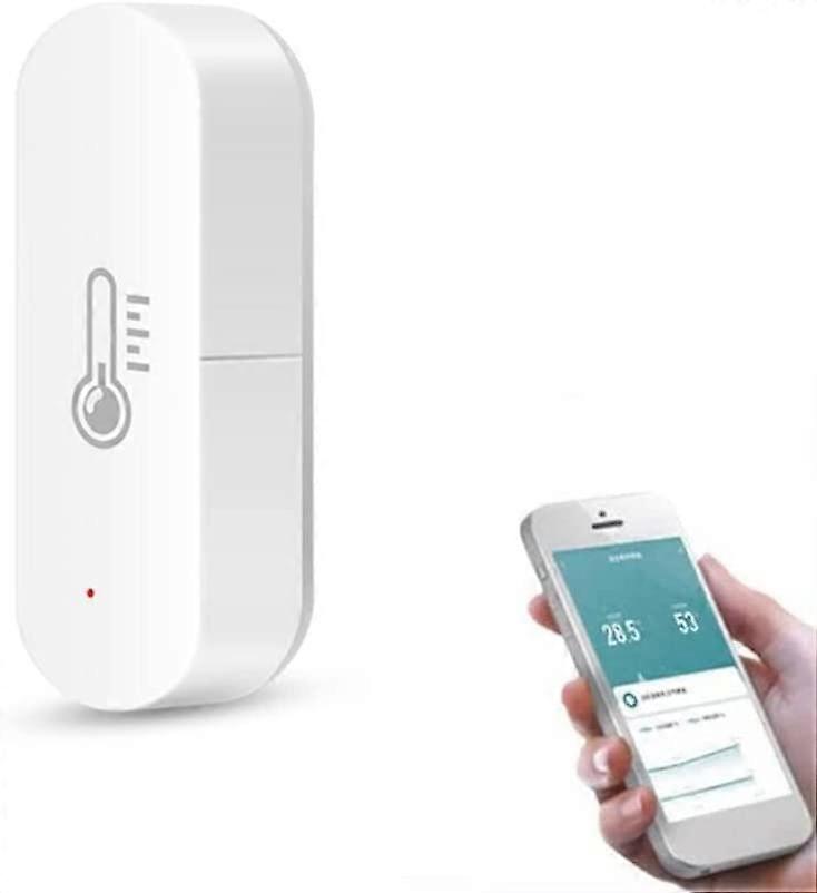 Tuya Wifi Smart Temperature and Humidity Sensor Smart Hygrometer Thermometer for Alert No Hub Required Compatible with Alexa for Home Baby Garages Int