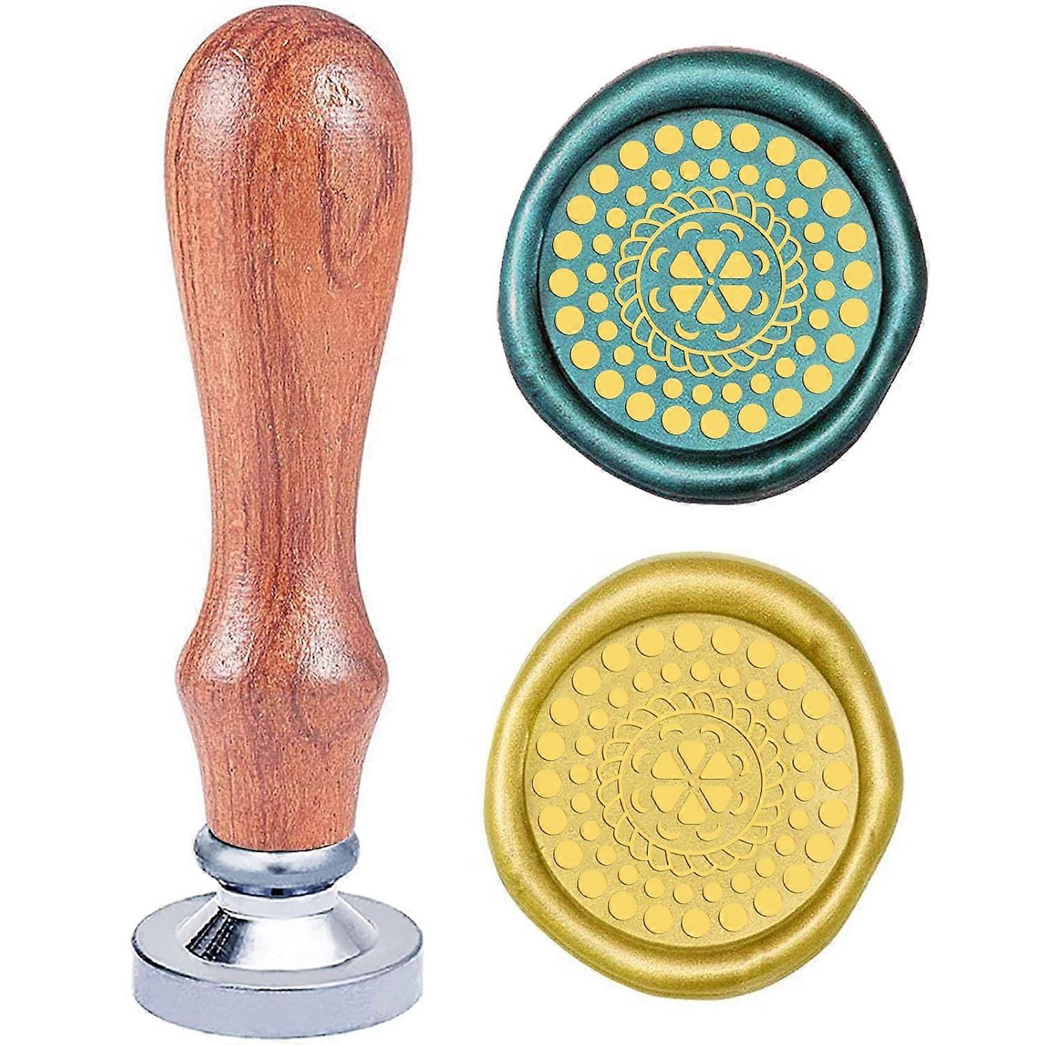Wax Seal Stamp Sealing Wax Stamp with Wooden Handle Vintage Retro Removable Sealing Stamp for Wedding Invitations Embellishment Bottle Decoration Gift