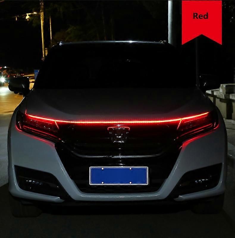 1,2 M/1,5 M/1,8 M Auto DRL LED-Lichtstreifen für die Motorhaube Flexible Automotorabdeckung Dekoration Scheinwerfer Universal Tagfahrlicht