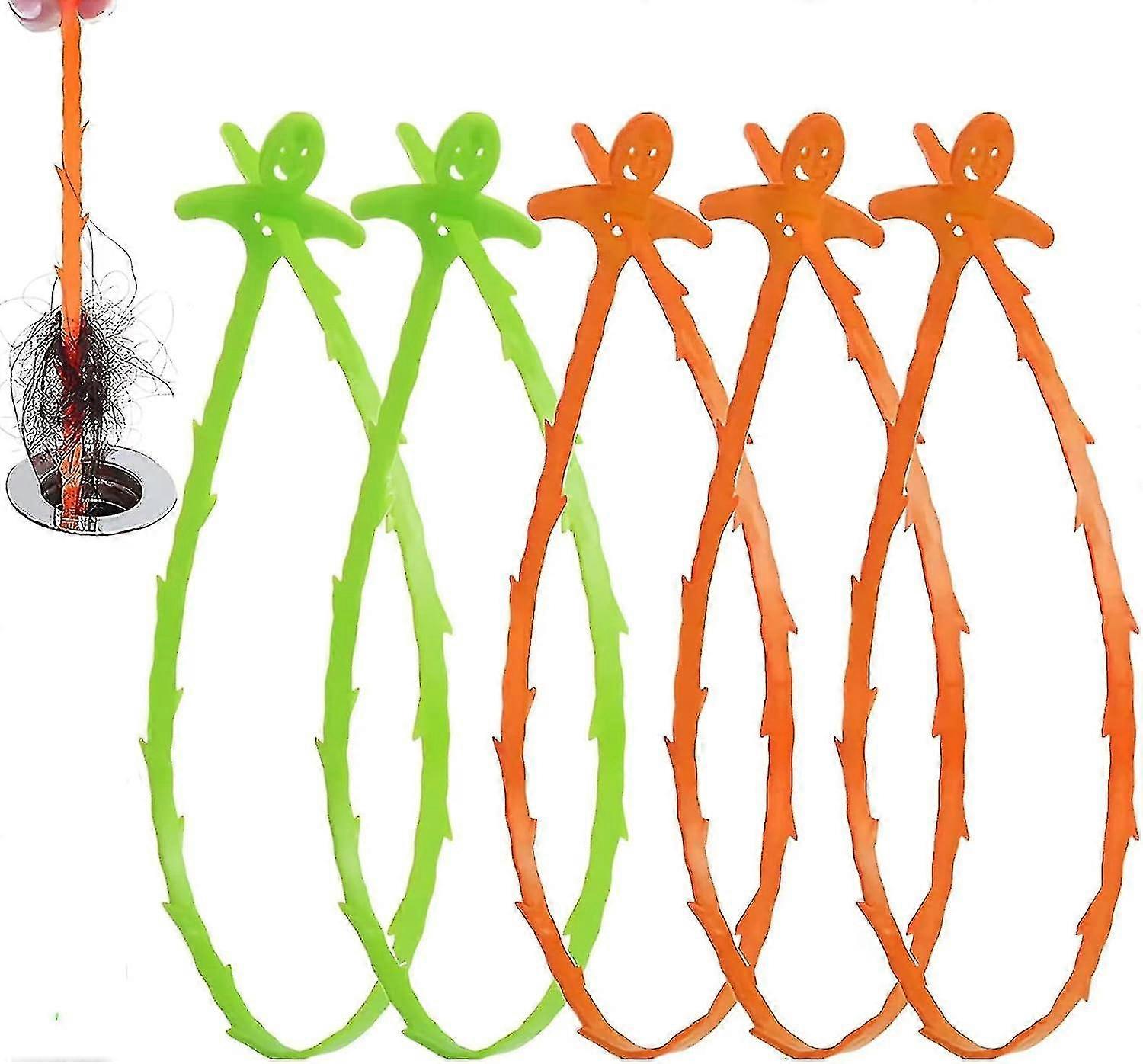 Sink Unblocker Tool Set - 5 Pack 20 Inch Plastics Hair Snake Drain Hair Remover