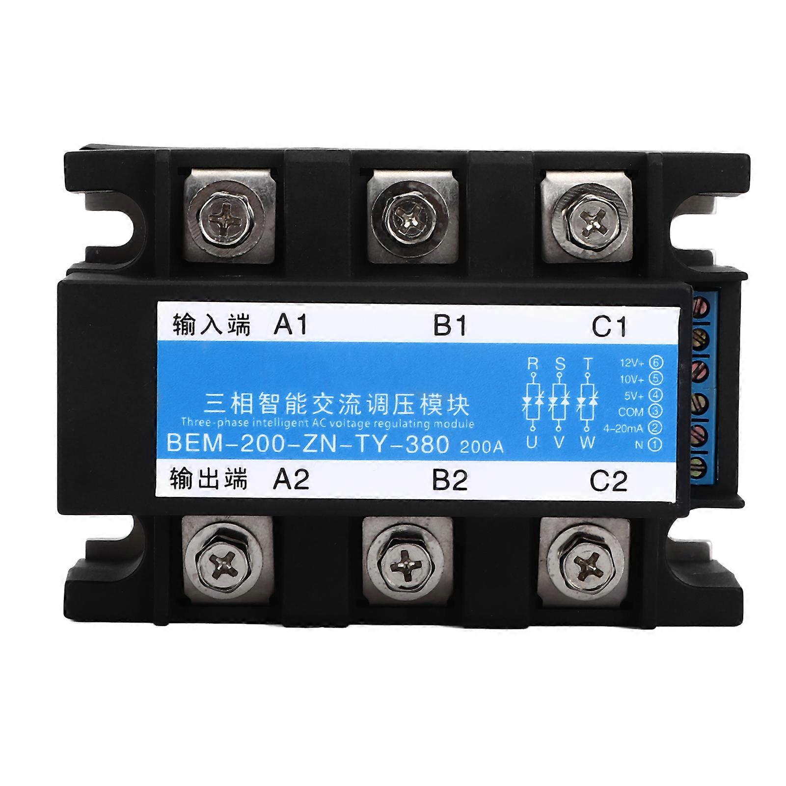 BERM 3 Phase Solid State Relay 380V Input 380V 200A Output Smart AC Voltage Regulator Module