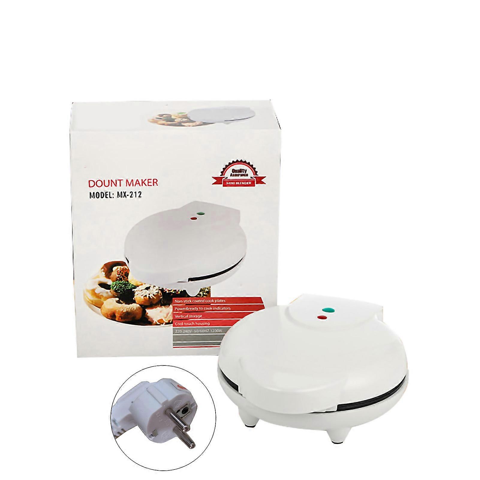 Donut Maker Home Electric Mini Doughnut Making Machine Multifunctional 2 Sided Non Stick Pan (EU Plug 220V)