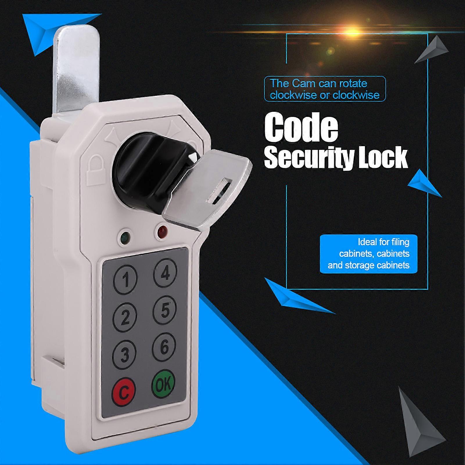 6 Digit Combination Lock for Filing Cabinets with Master Code Installation Battery and Unlock Features