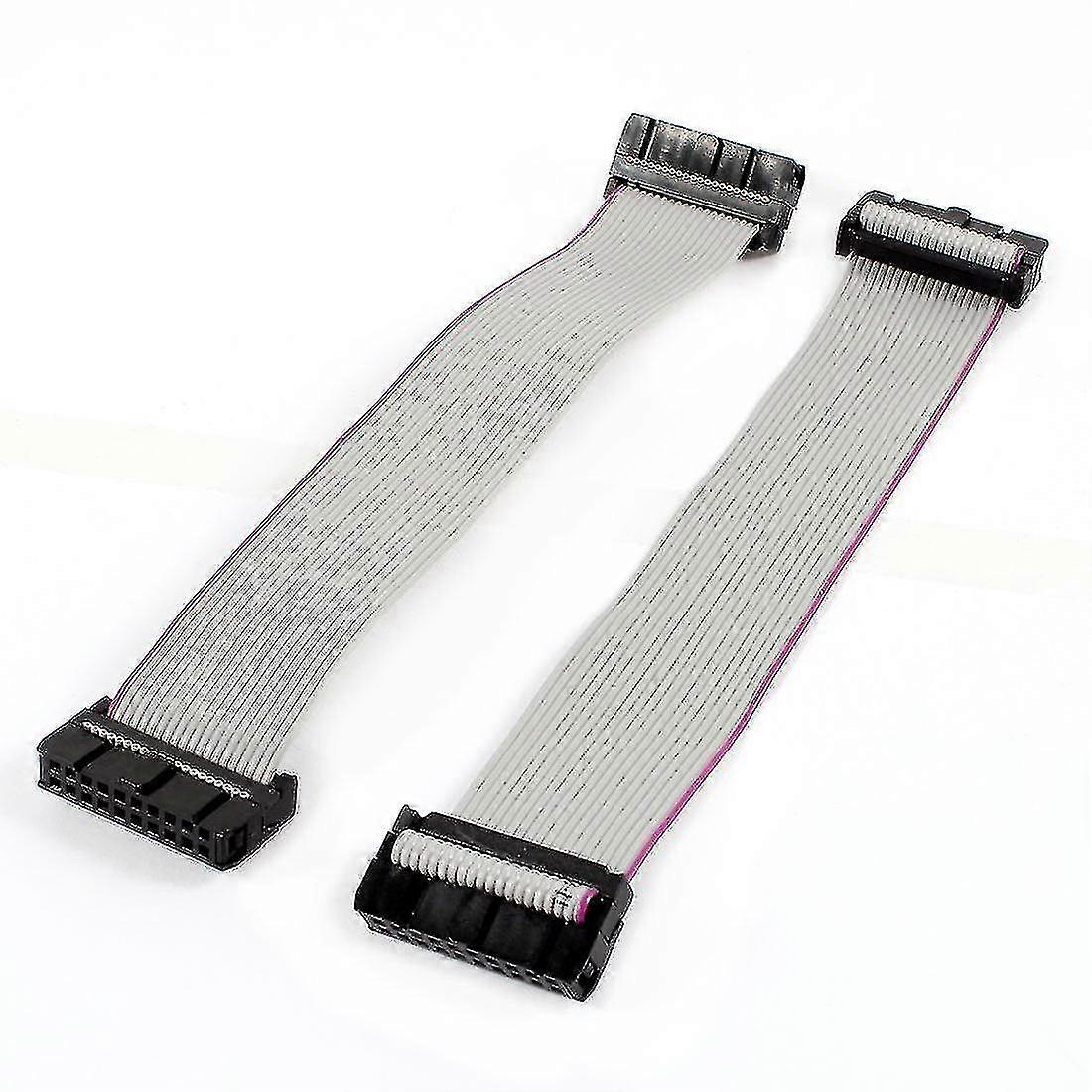 2 Pieces 2.54 Mm Pitch 20 Pin F/f Idc Flat Ribbon Cable Connector